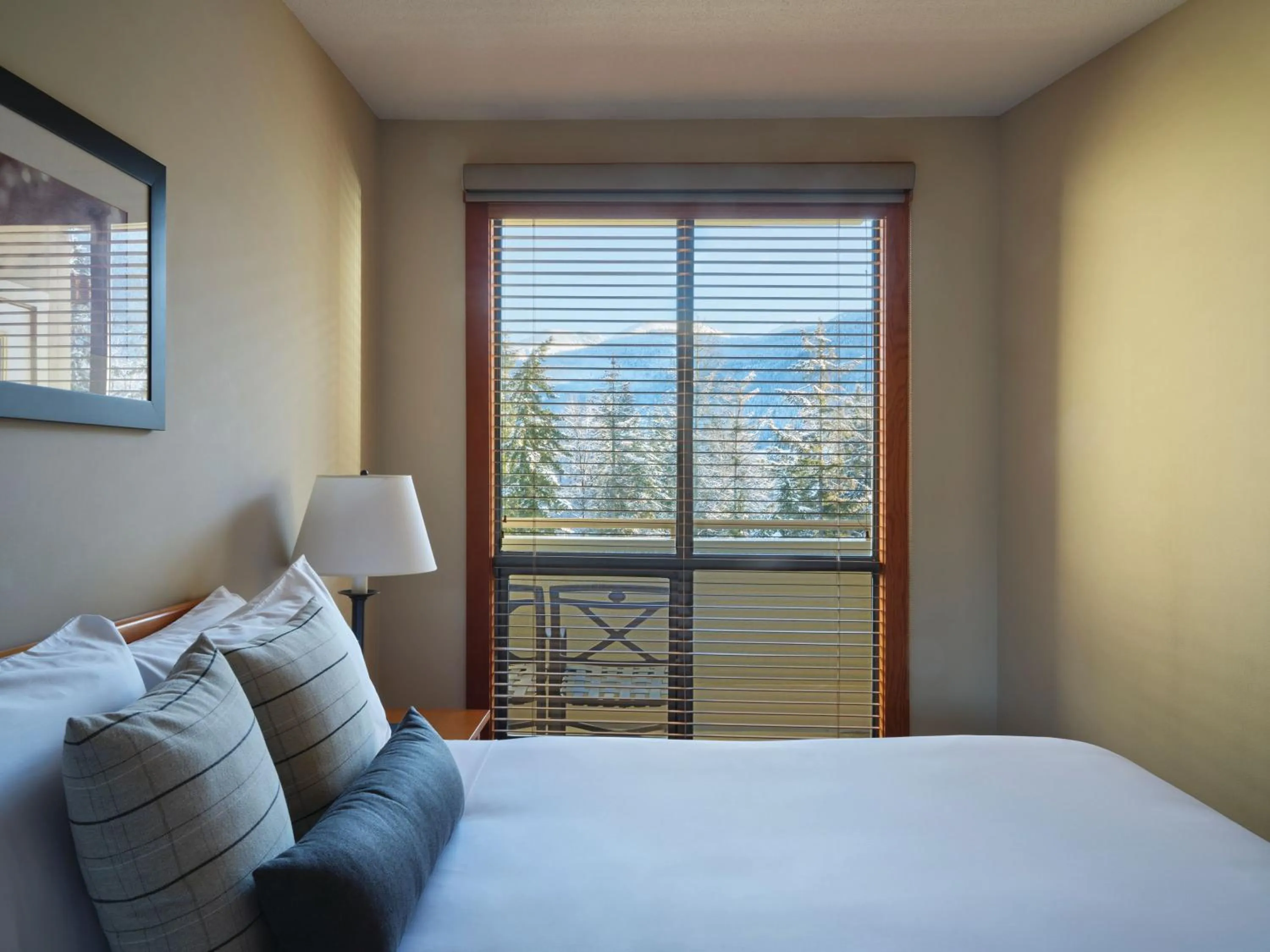 Bed in Pan Pacific Whistler Mountainside