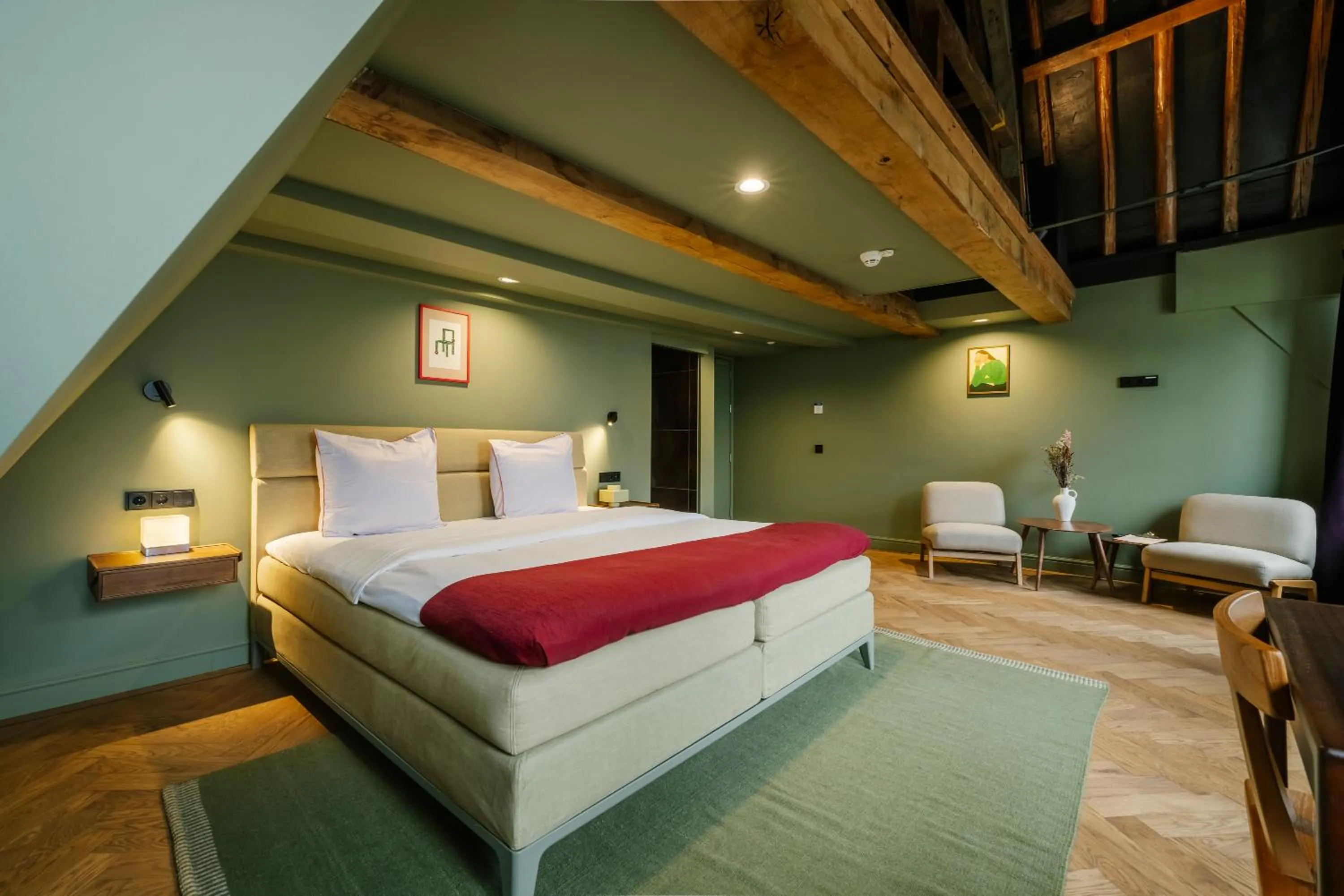 Bed in MAF Haarlem Boutique Hotel