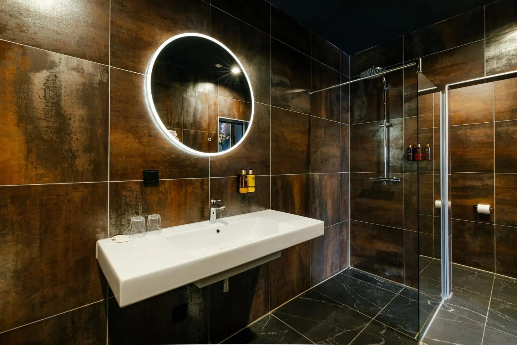 Shower in MAF Haarlem Boutique Hotel