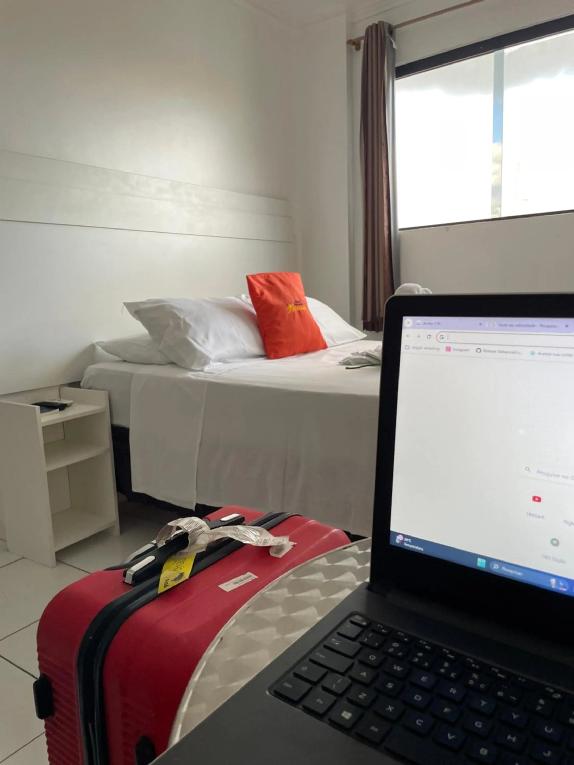 Bed in Hotel Pousada Acauã Acesso através de escadas