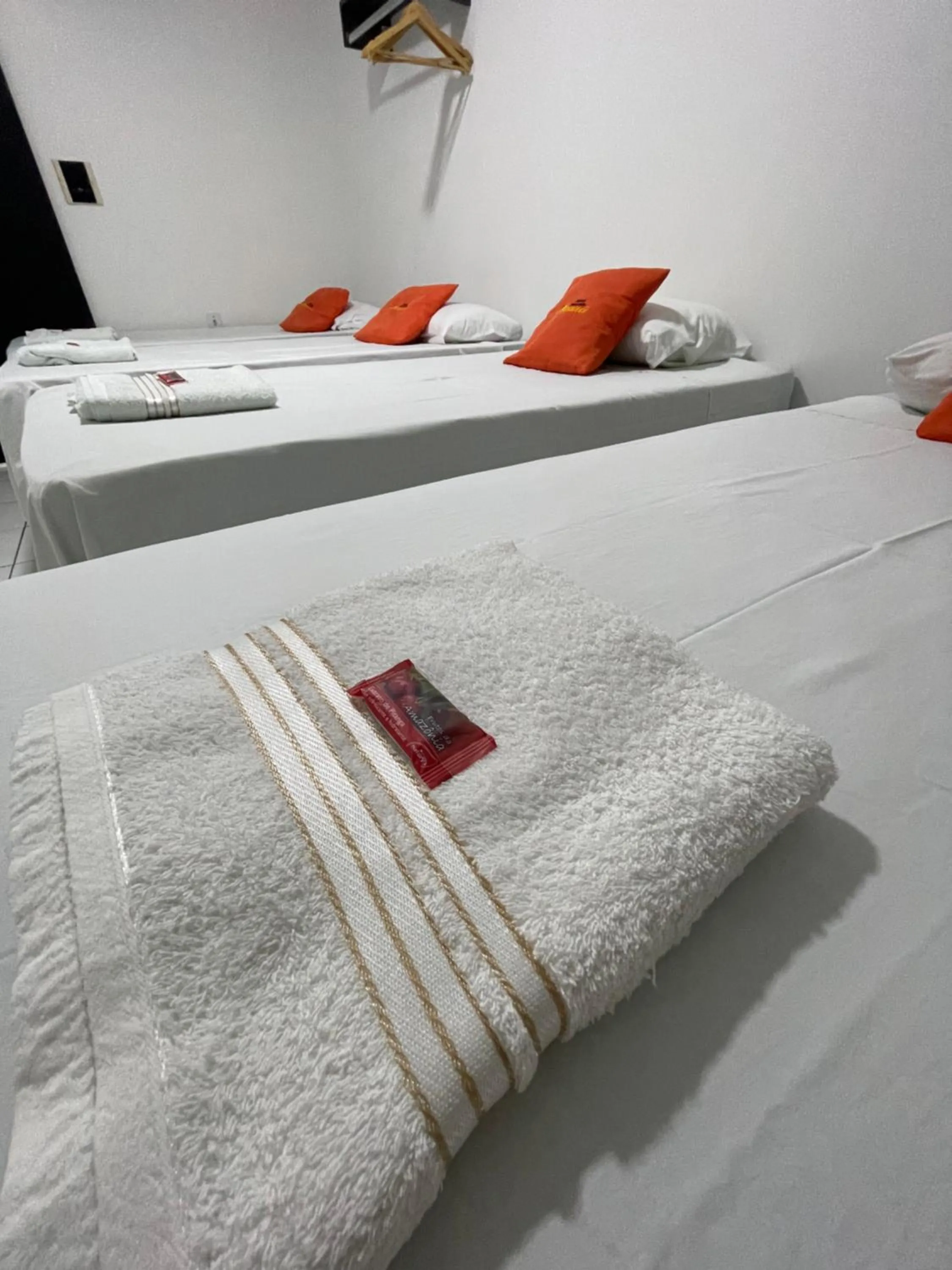 Bed in Hotel Pousada Acauã Acesso através de escadas