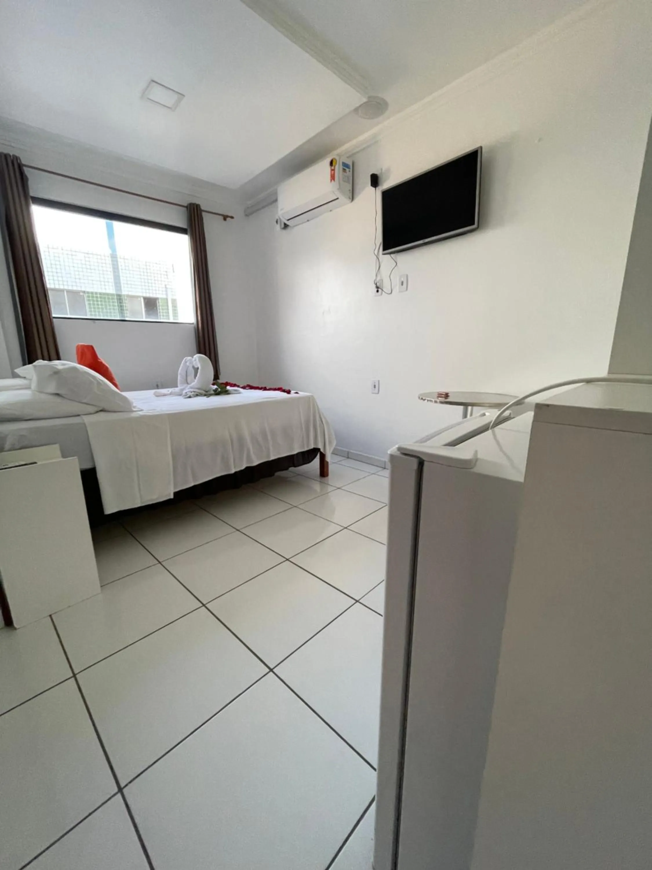 Bed in Hotel Pousada Acauã Acesso através de escadas