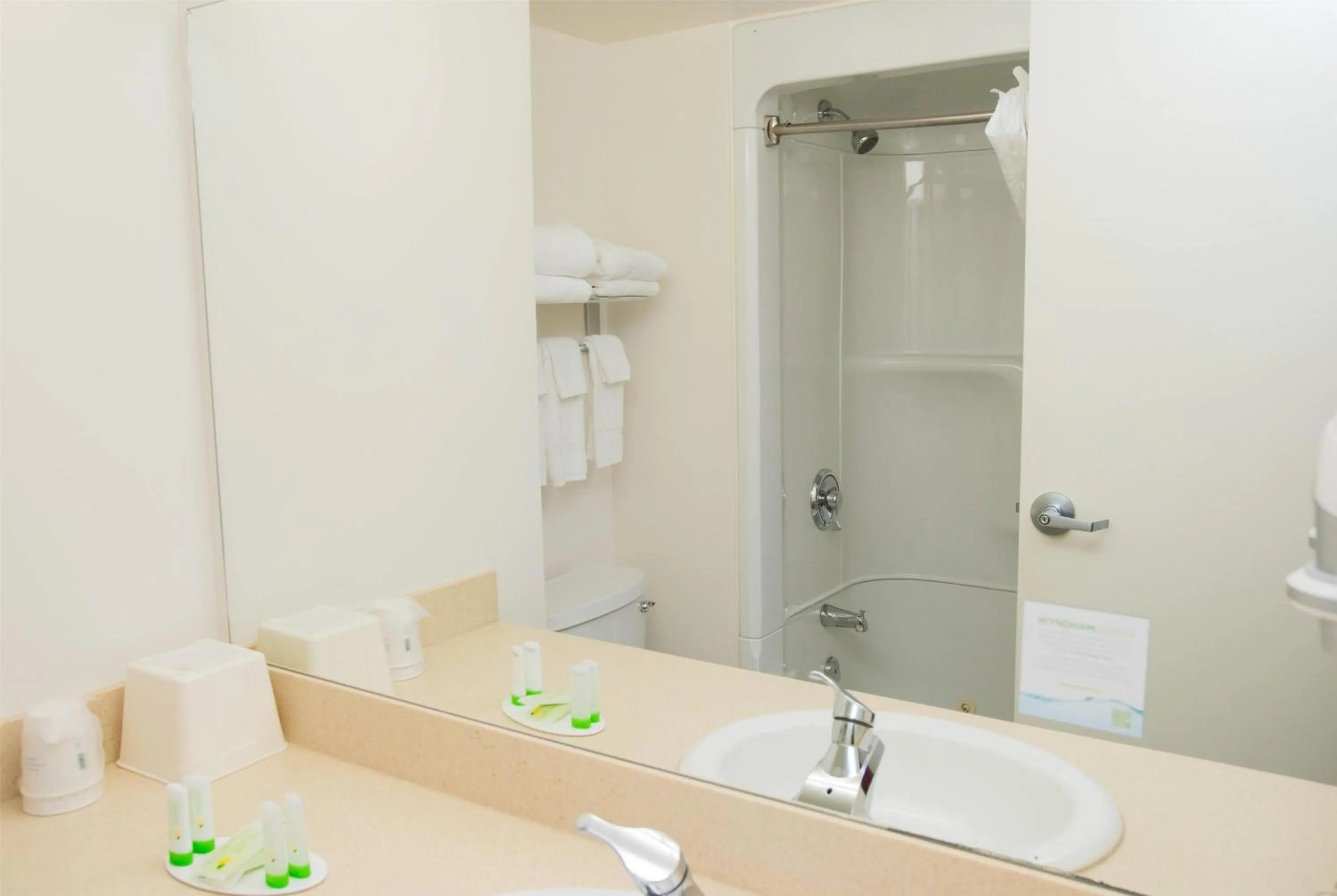 Bathroom in Super 8 by Wyndham Mississauga