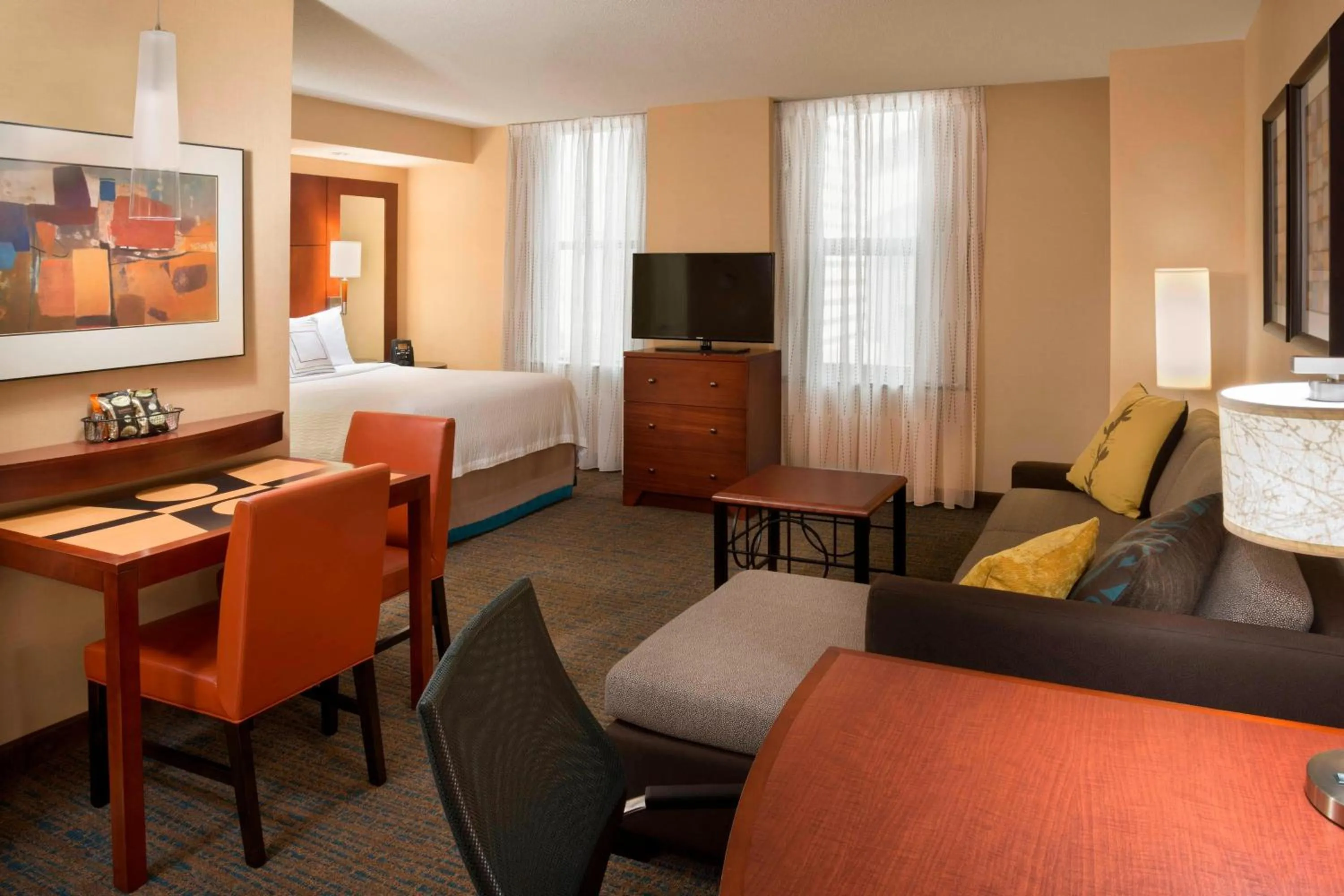 Living room, Bed in Residence Inn by Marriott Toronto Downtown / Entertainment District