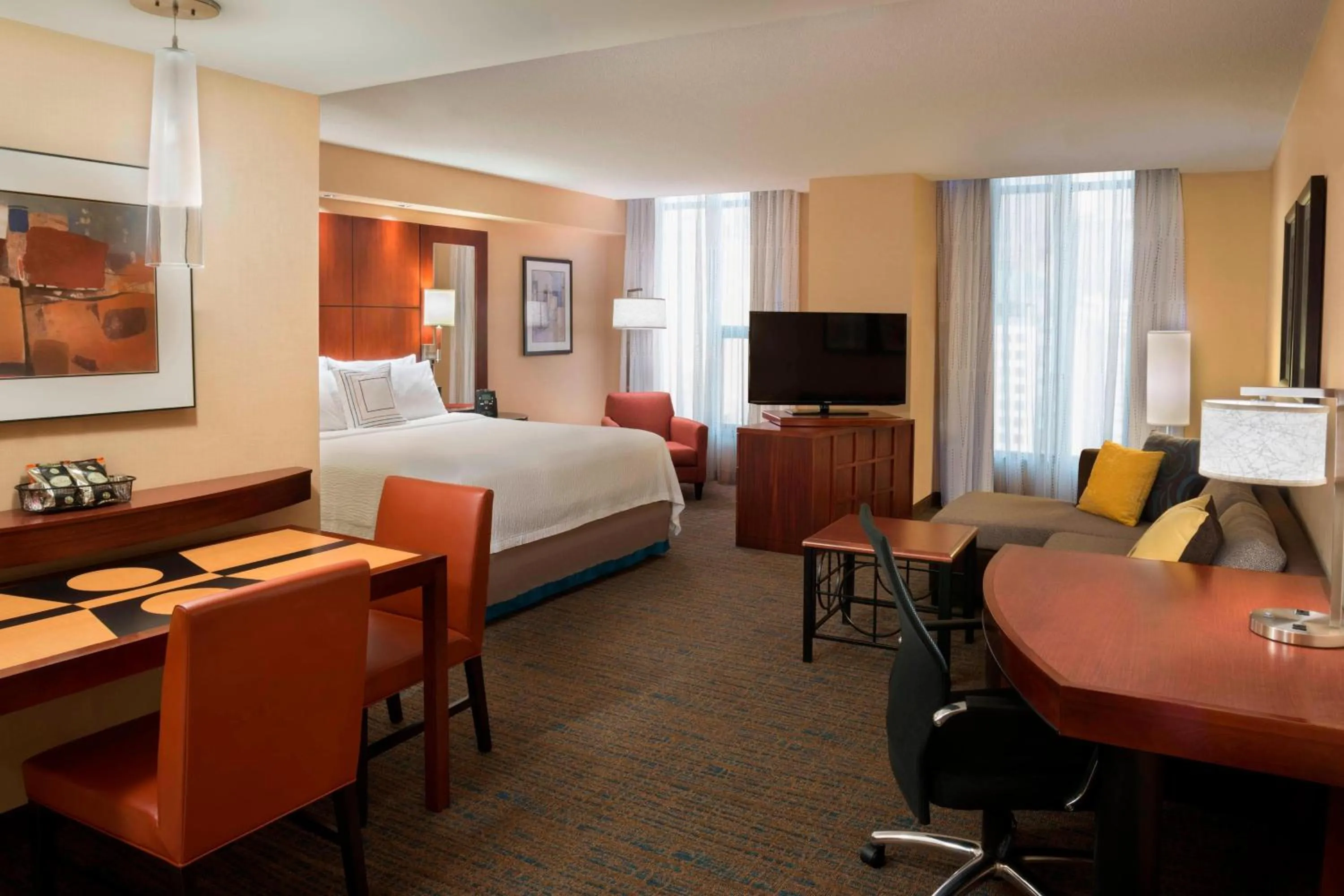 Living room, Bed in Residence Inn by Marriott Toronto Downtown / Entertainment District