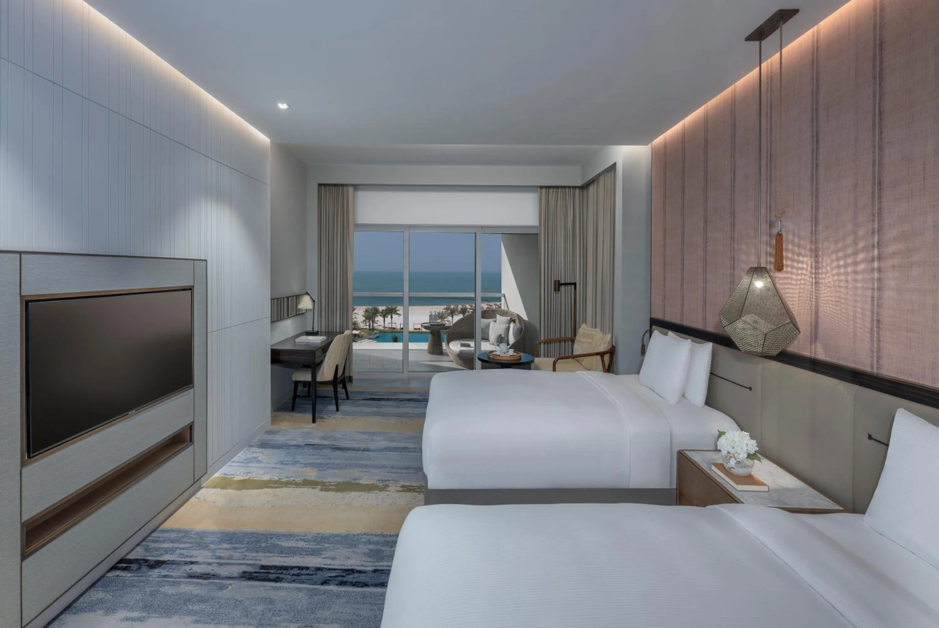 View (from property/room), Bed in InterContinental Ras Al Khaimah Mina Al Arab Resort & Spa by IHG