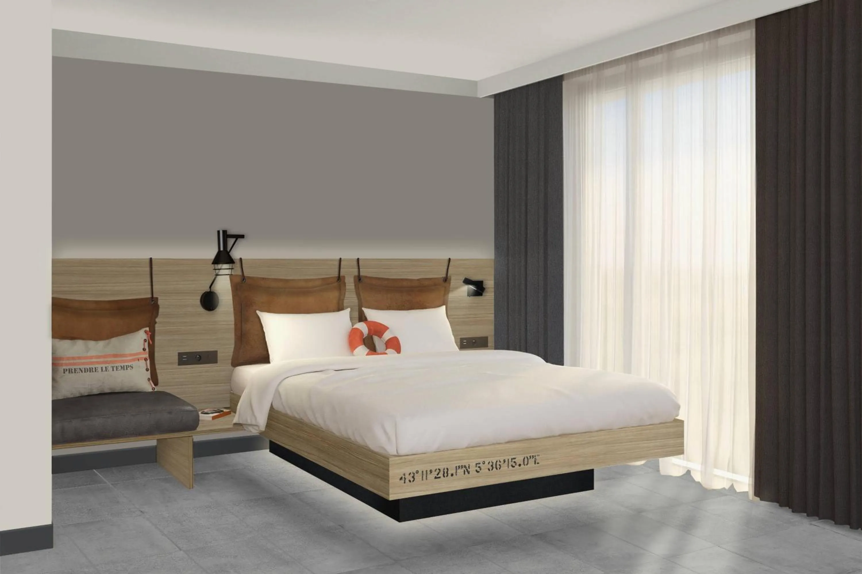 Photo of the whole room in Moxy La Ciotat