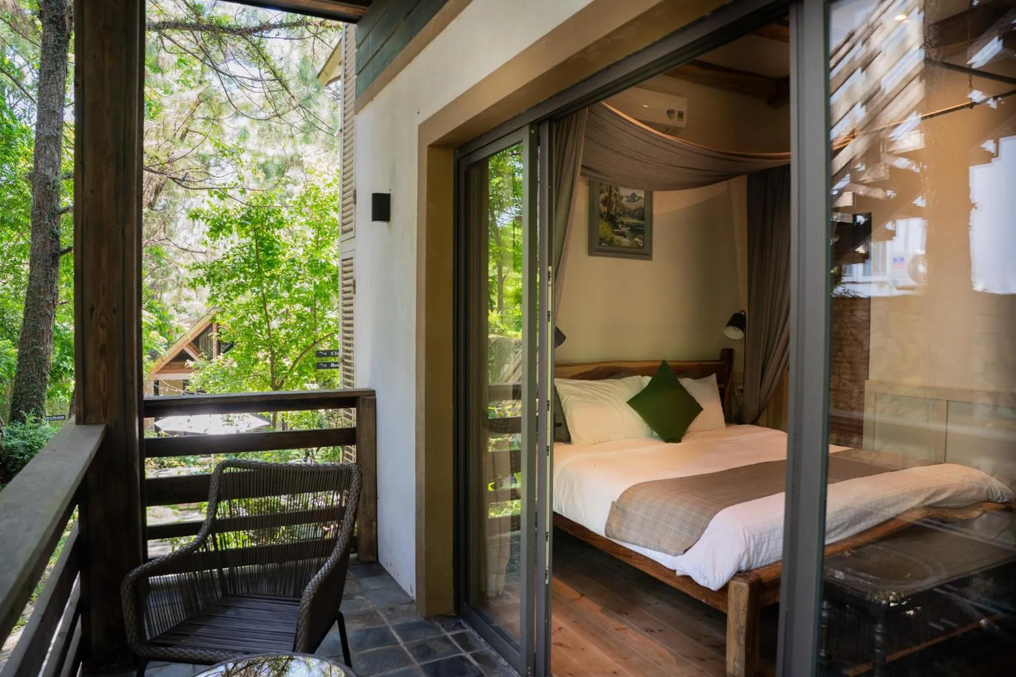 Patio, Bed in AMAYA HOME - Lodge, Spa & Restaurant