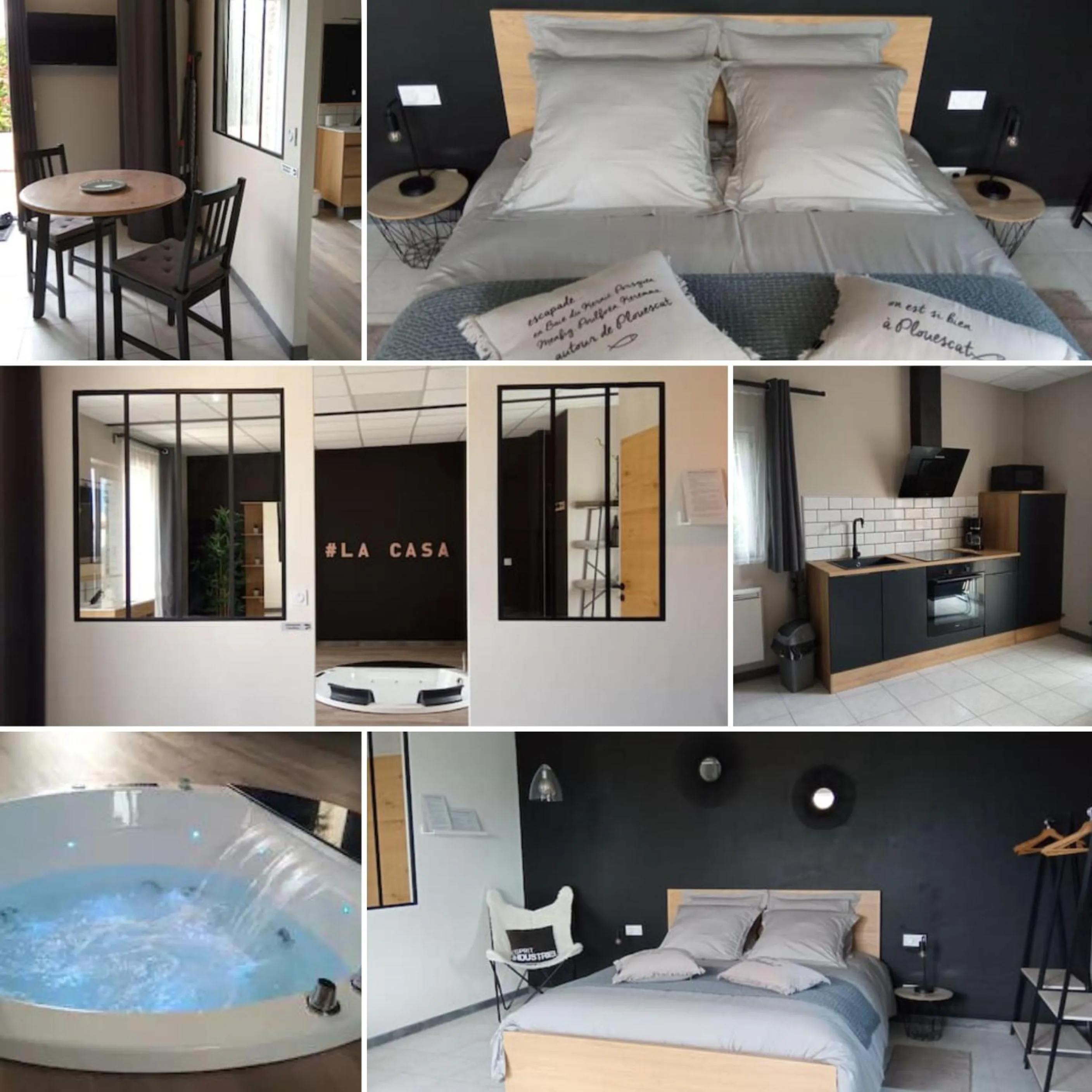 Bed in La Casa du Dolmen Clara, balnéo privée, entre terre et mer