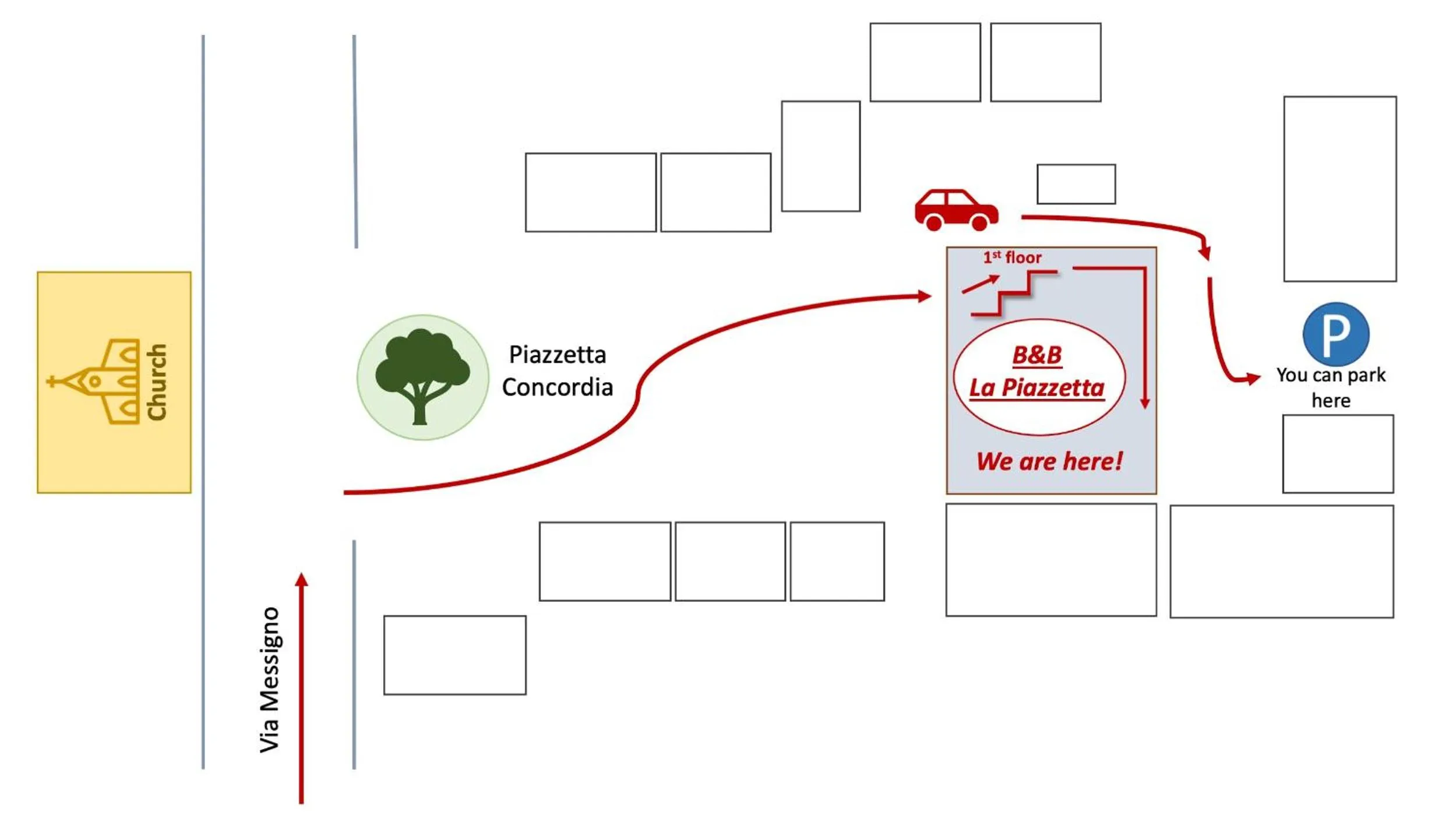 Parking in B&B La Piazzetta