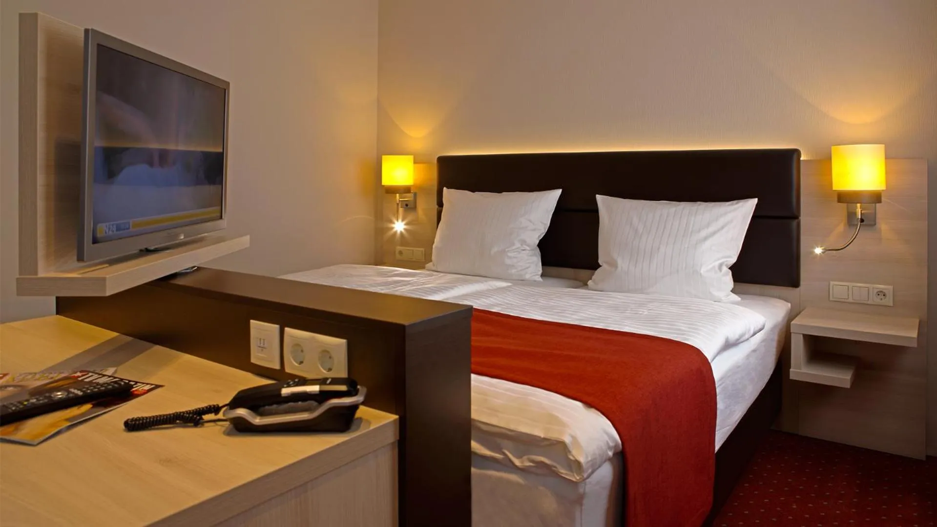 Bedroom, Bed in Landgasthof Eiserner Ritter