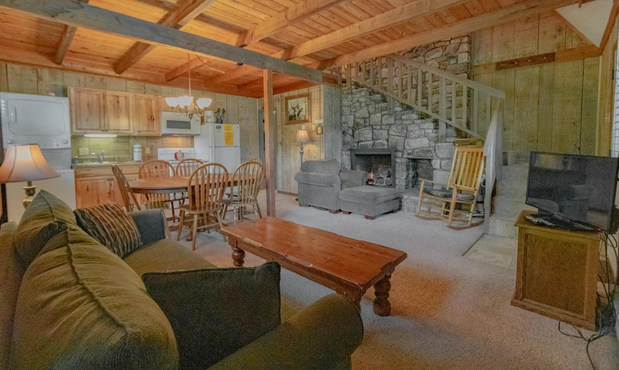 Living room in Swiss Mountain Village