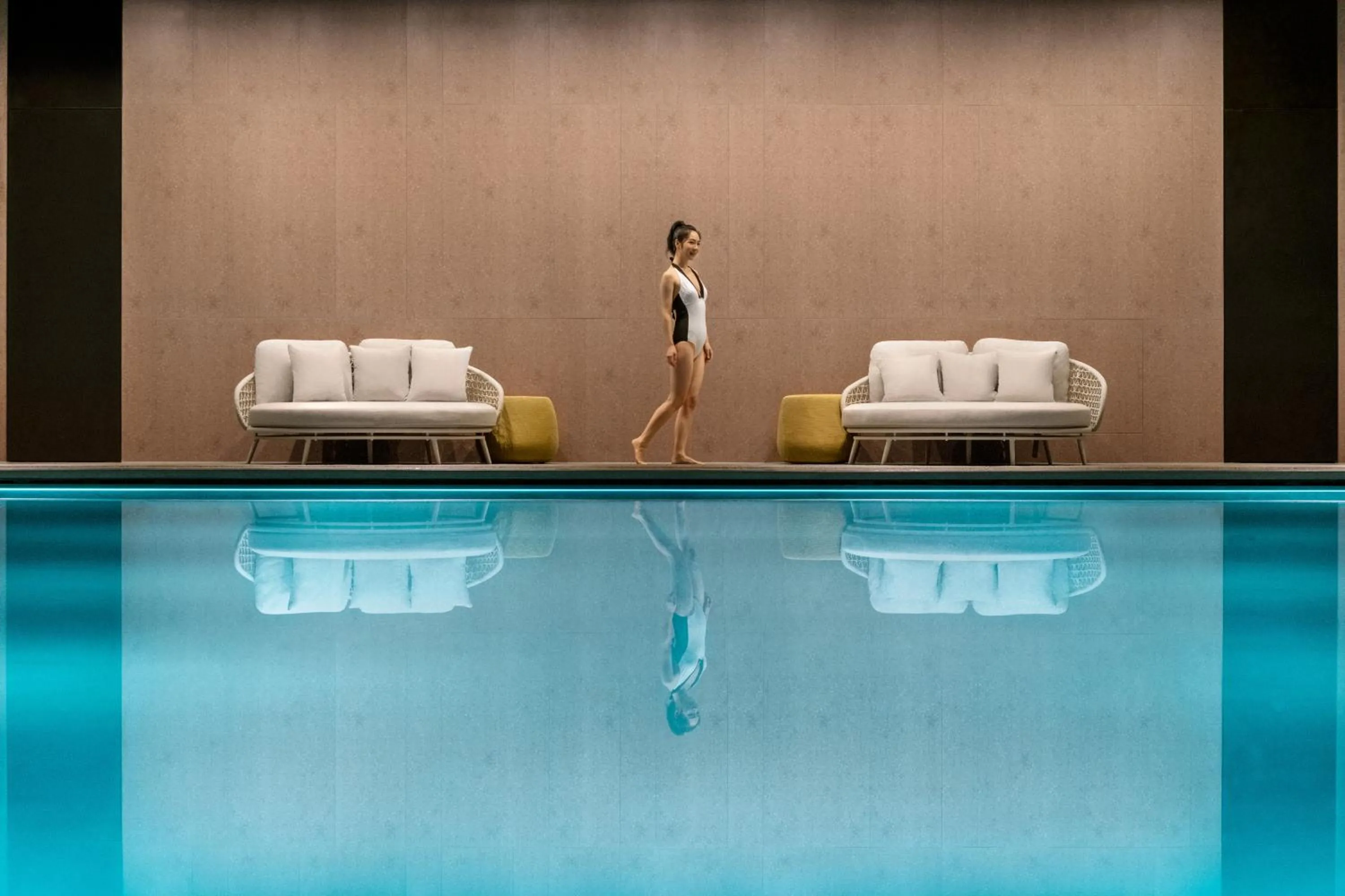 Swimming pool in Shangri-La Shougang Park, Beijing