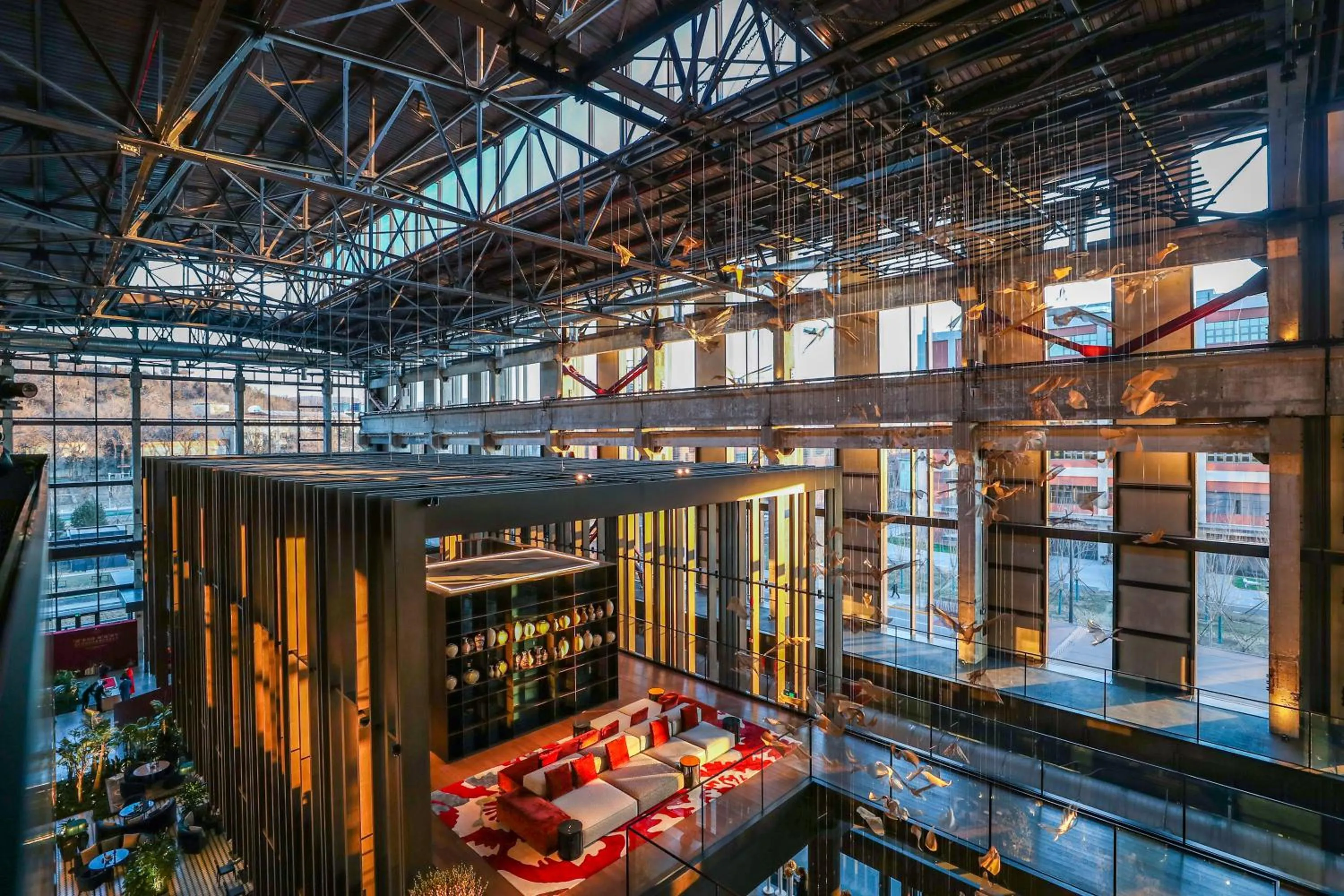 Seating area in Shangri-La Shougang Park, Beijing