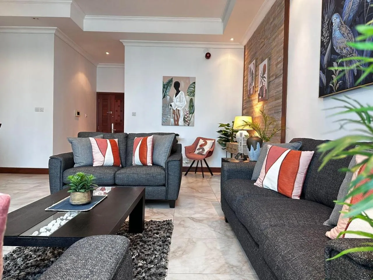 Seating area in Fairview Luxury Apartments