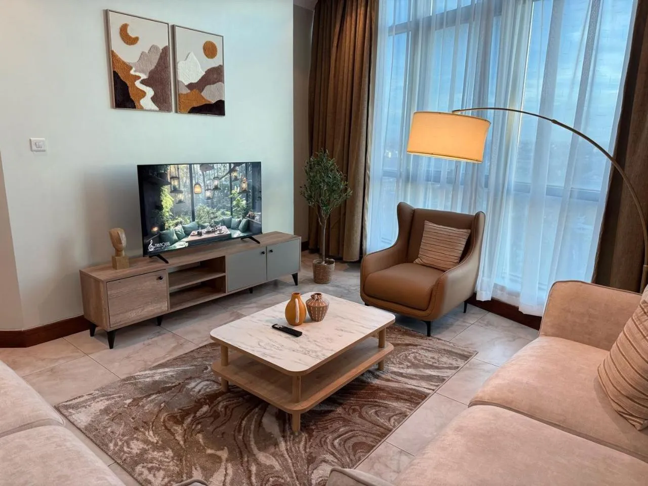 Living room in Fairview Luxury Apartments