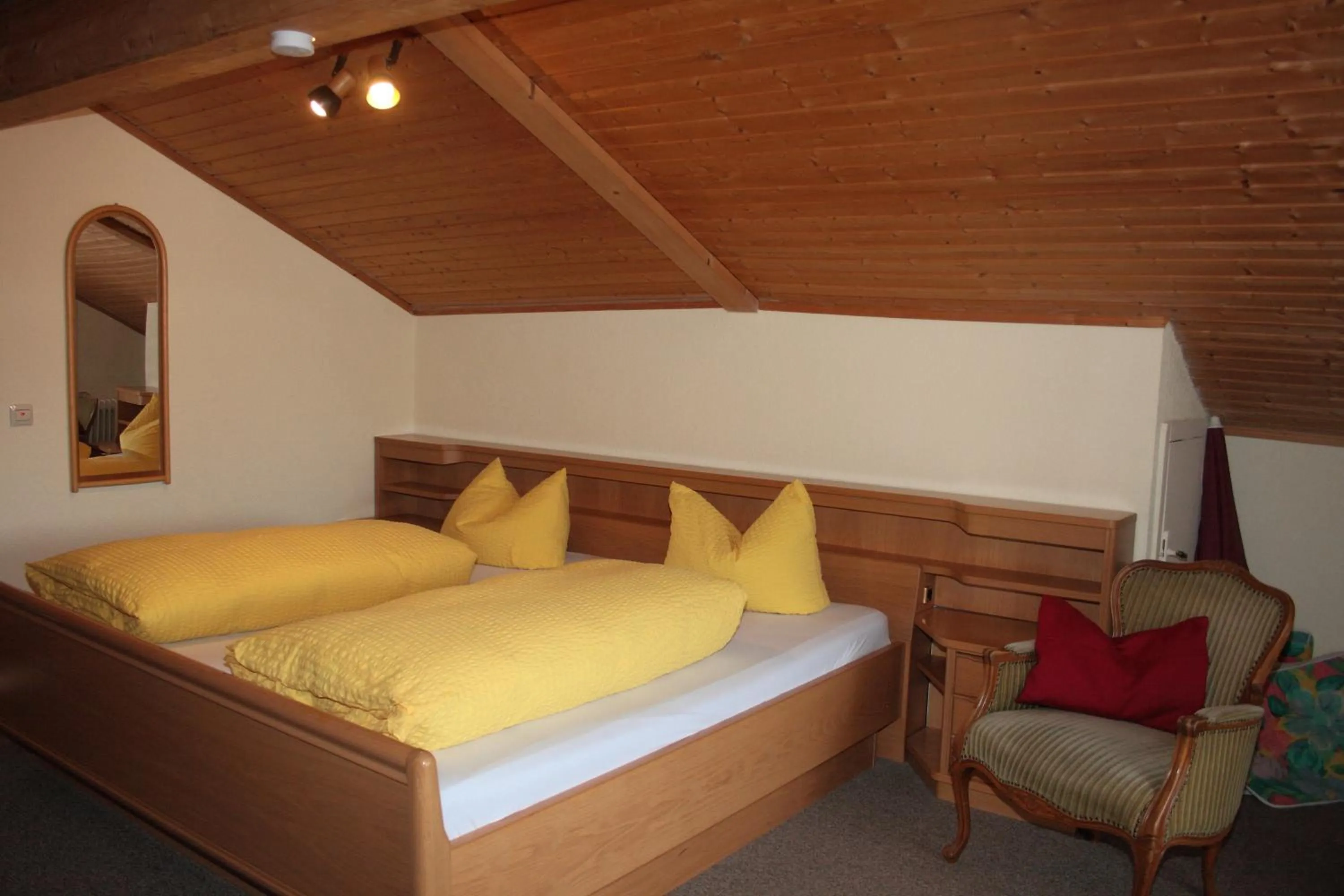 Decorative detail, Bed in Schwarzwald-Gasthof Hirsch