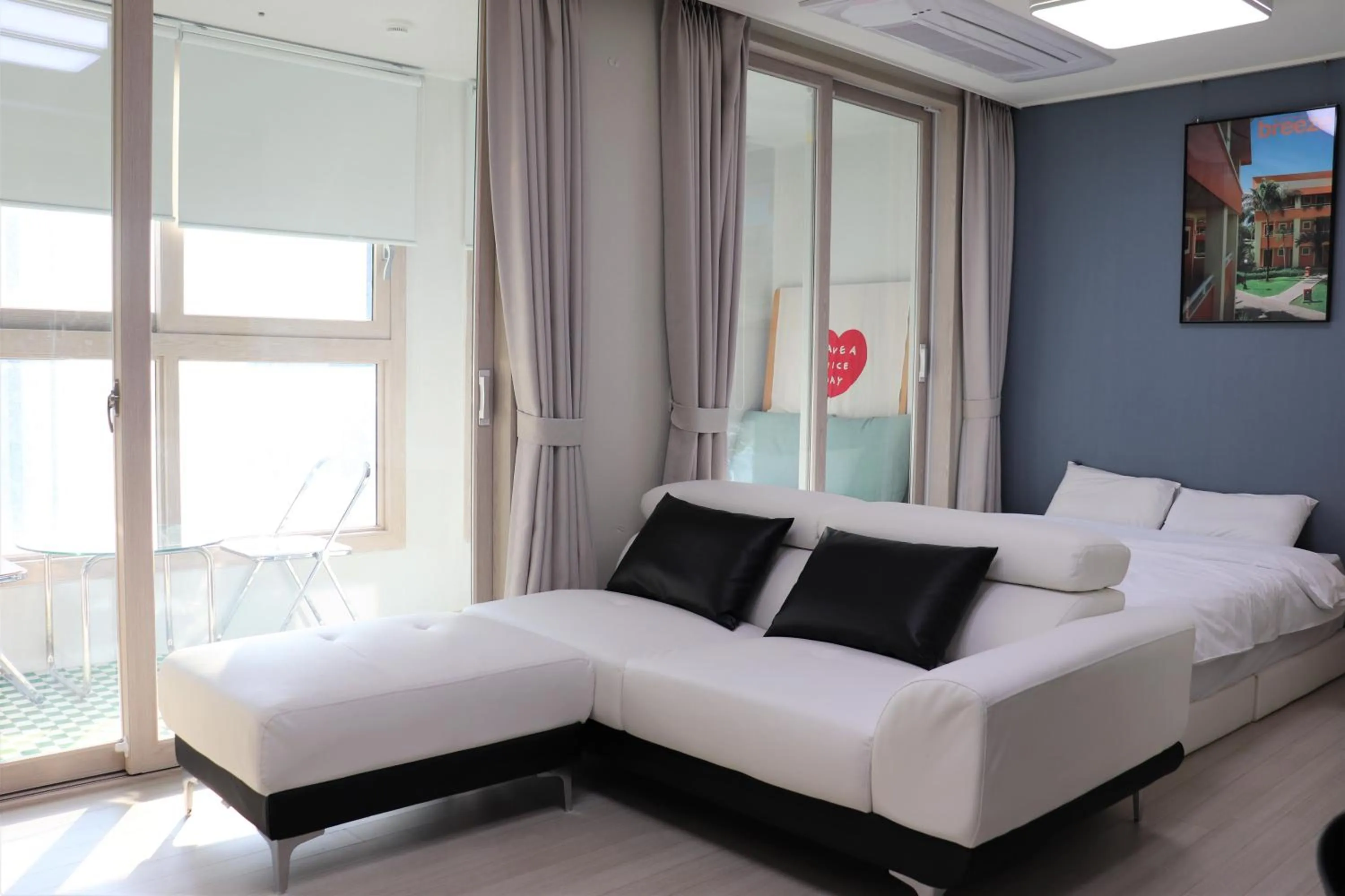 Bed in Landmark Stay in Songdo