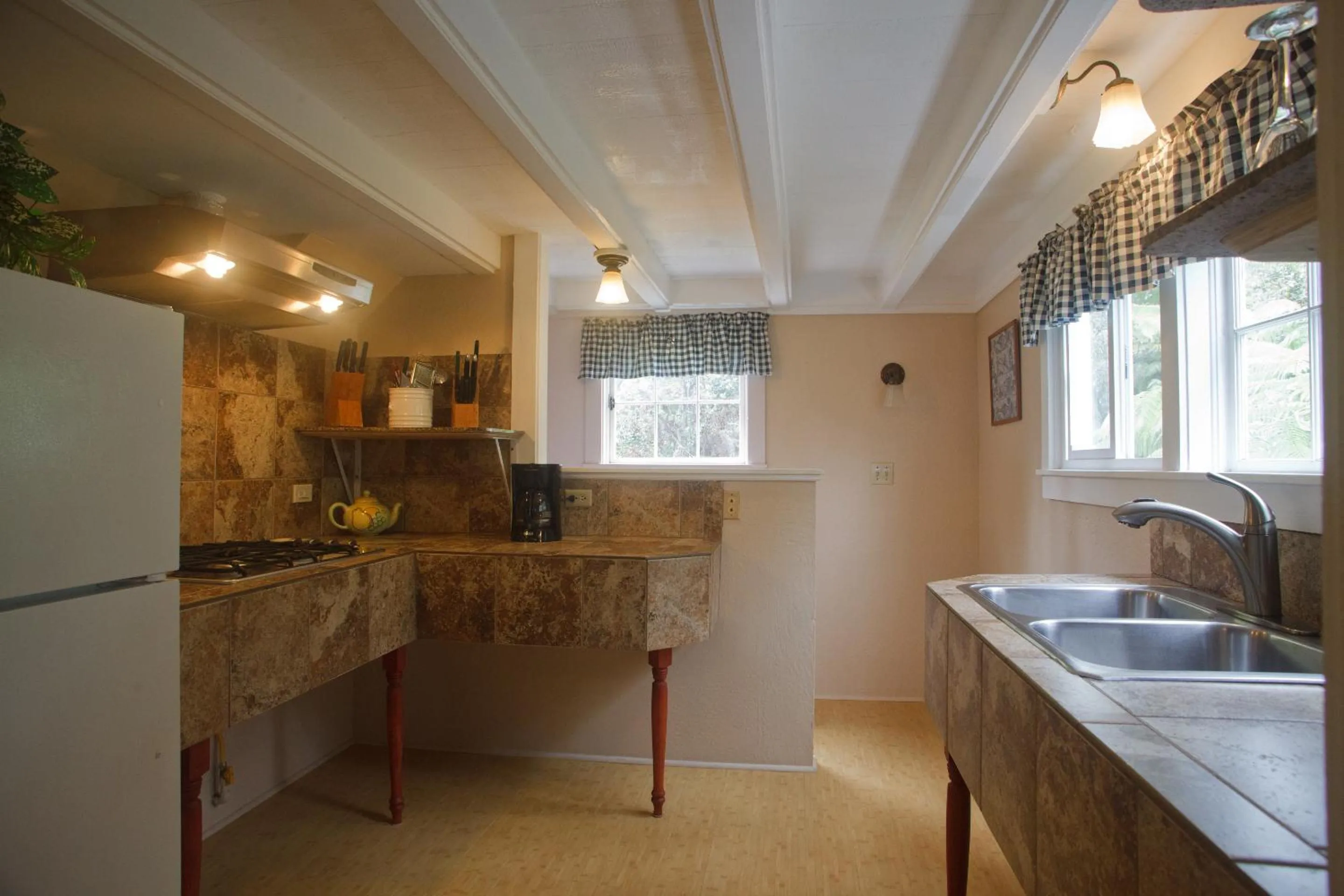 Communal kitchen in Volcano Hale