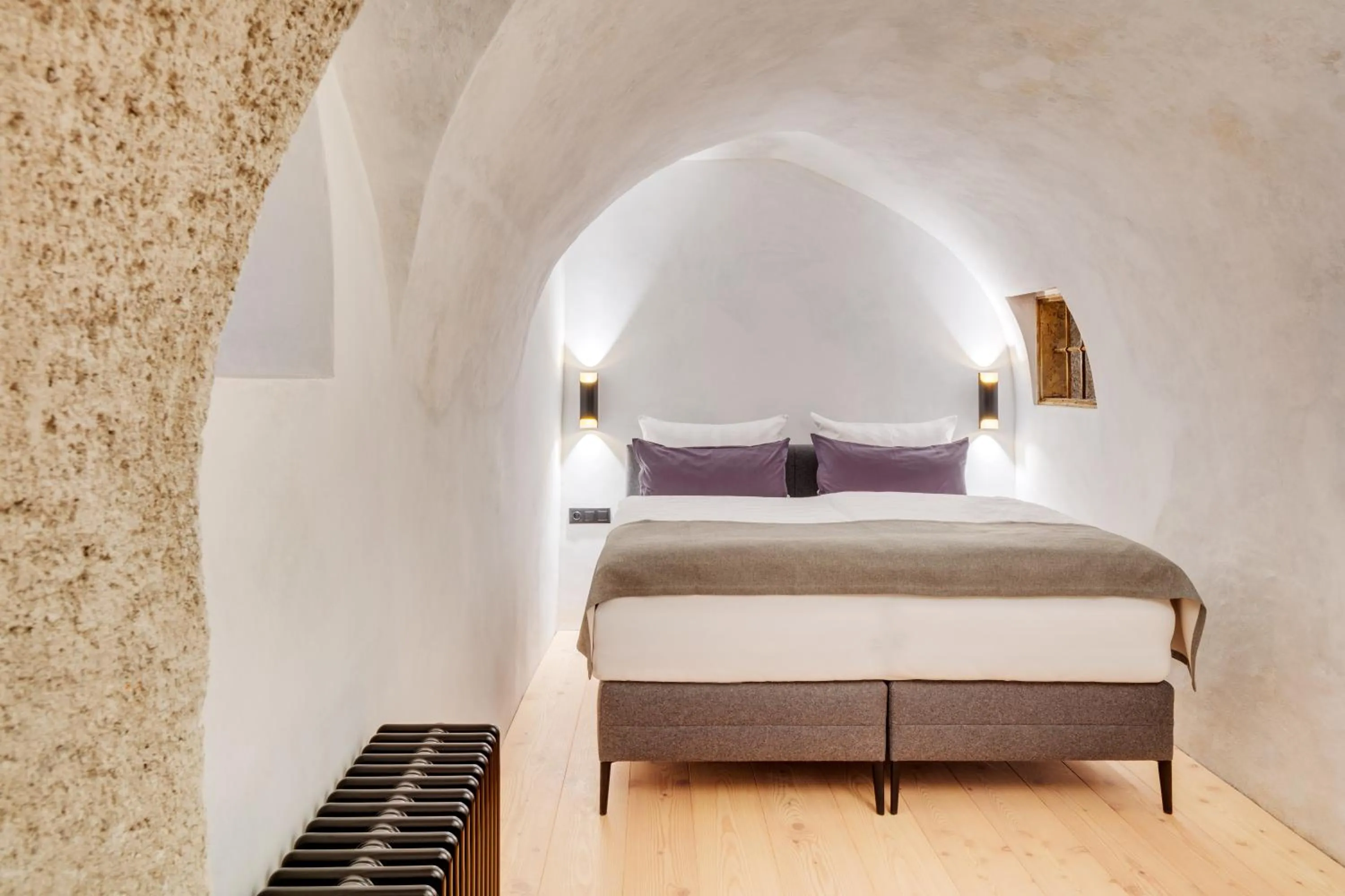 Bed in Boutiquehotel Rattenberg