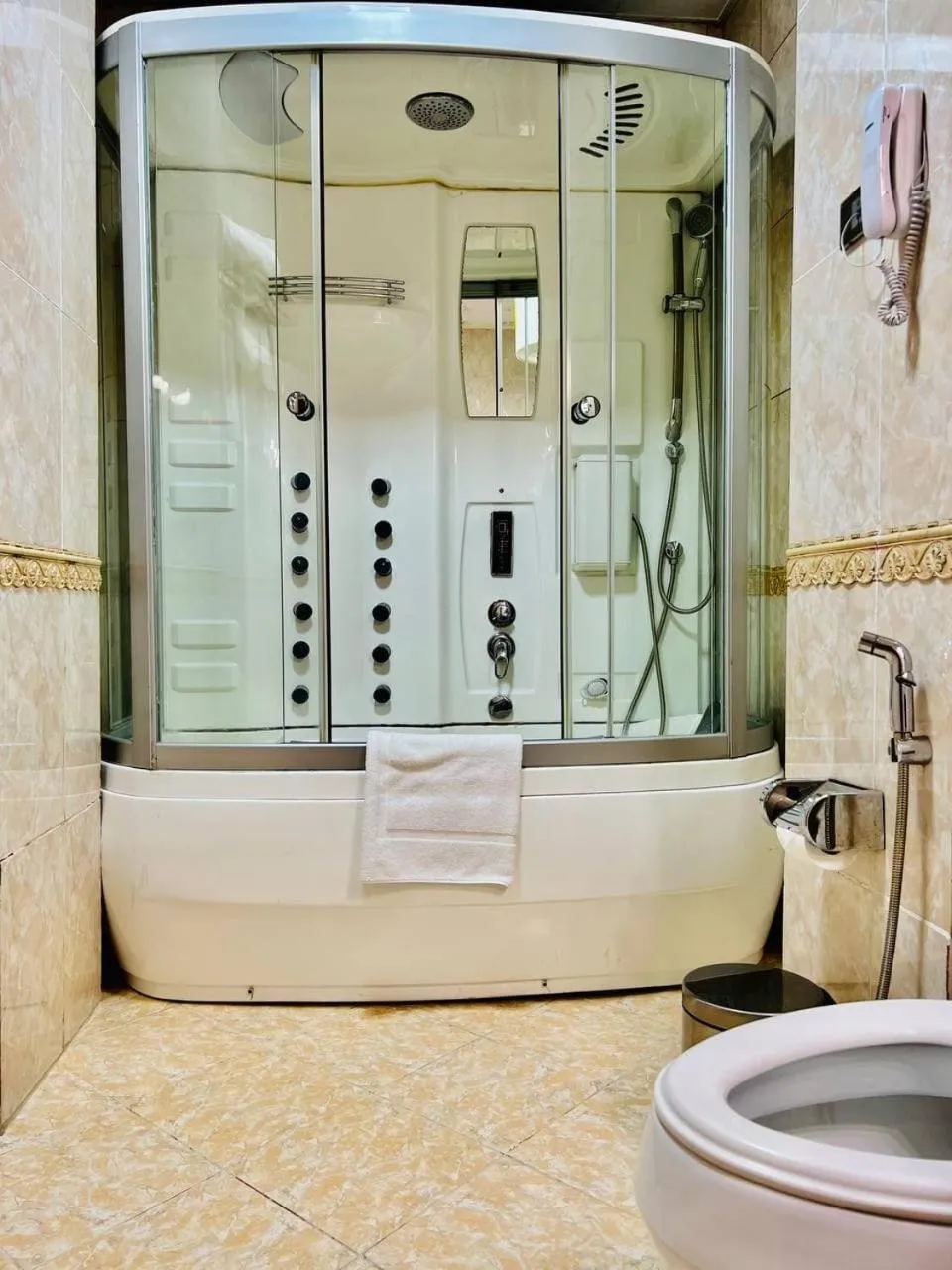 Toilet in Base Ethiopia International Hotel