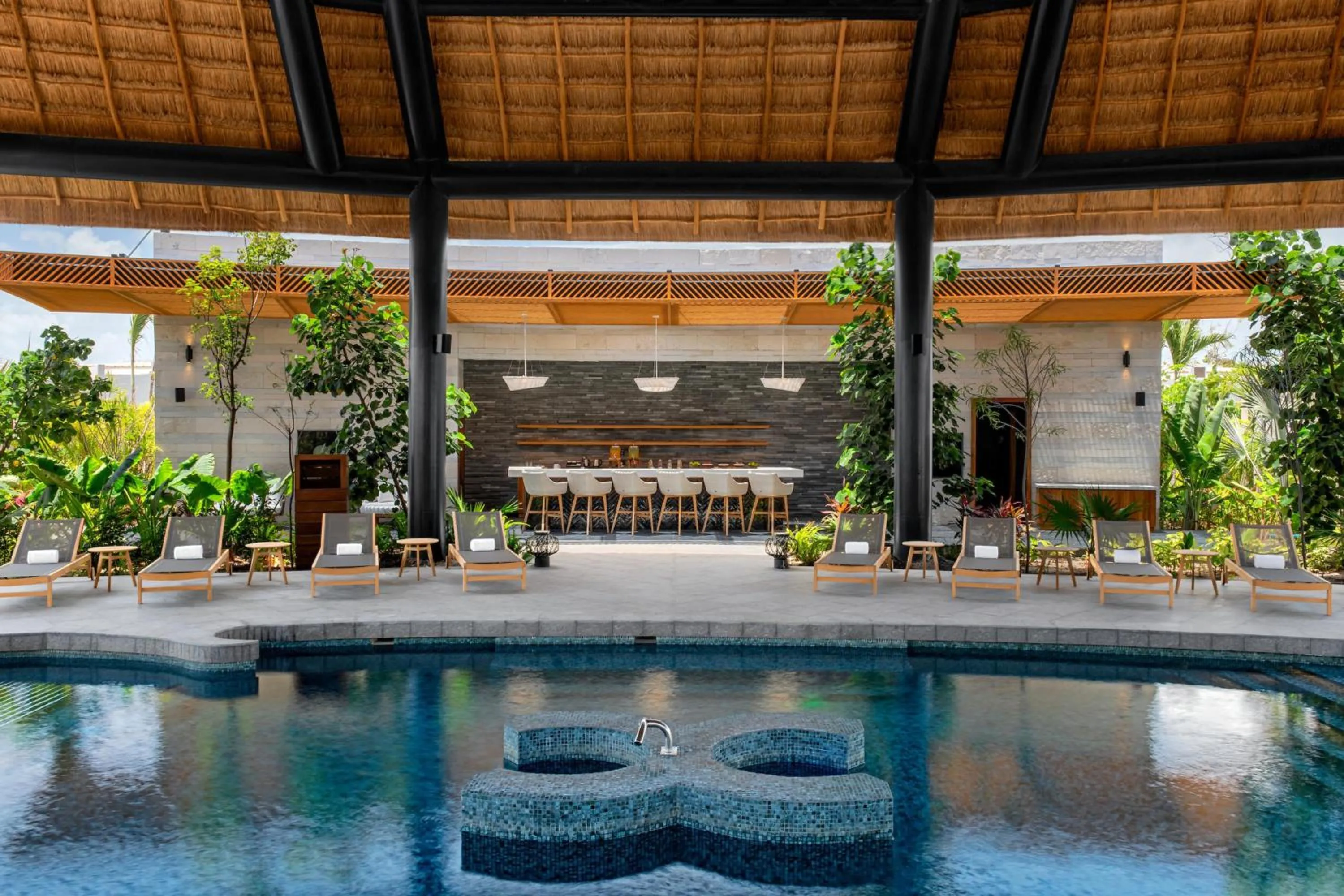 Pool view in Conrad Tulum Riviera Maya