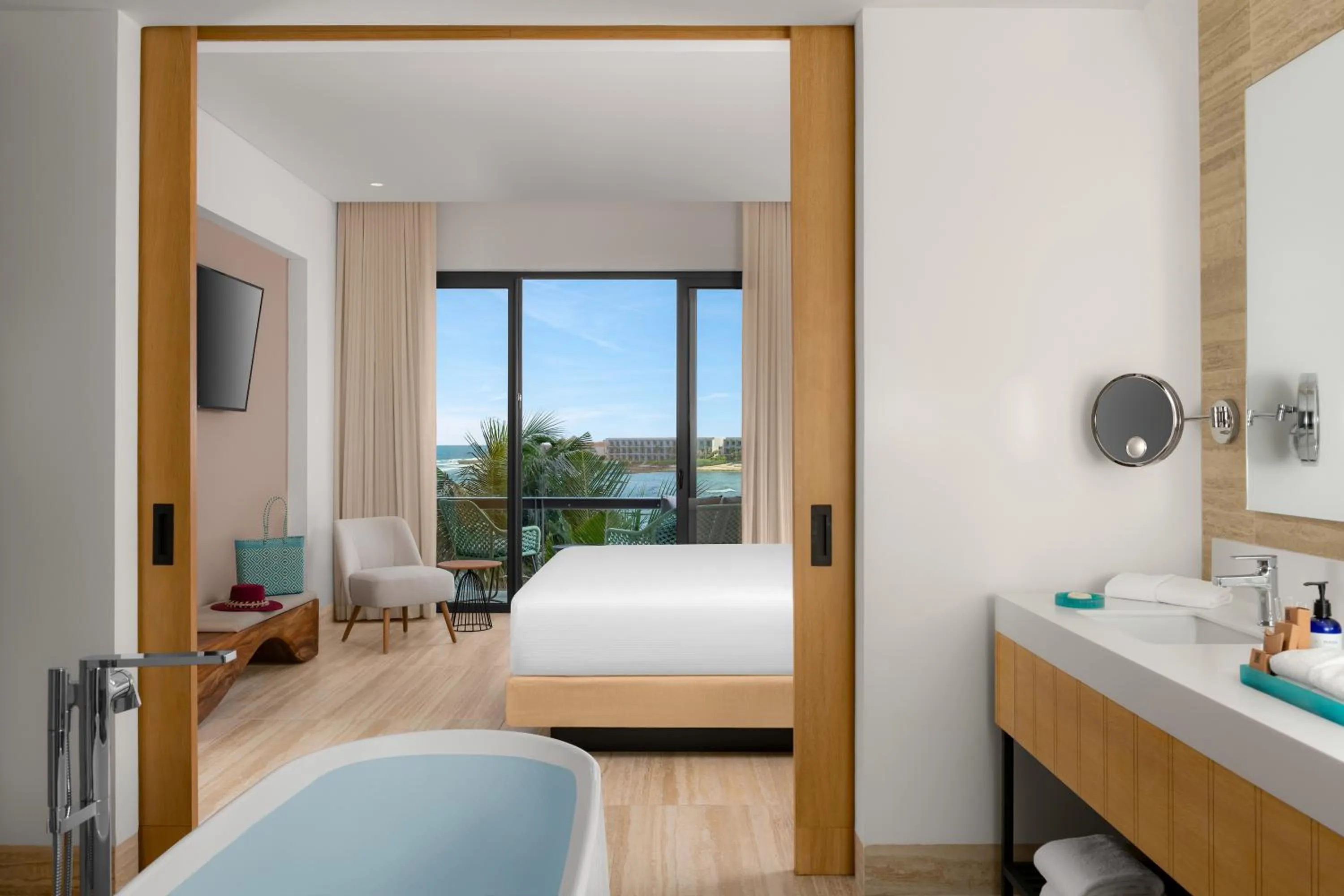 Bed in Hilton Tulum Riviera Maya All-Inclusive Resort