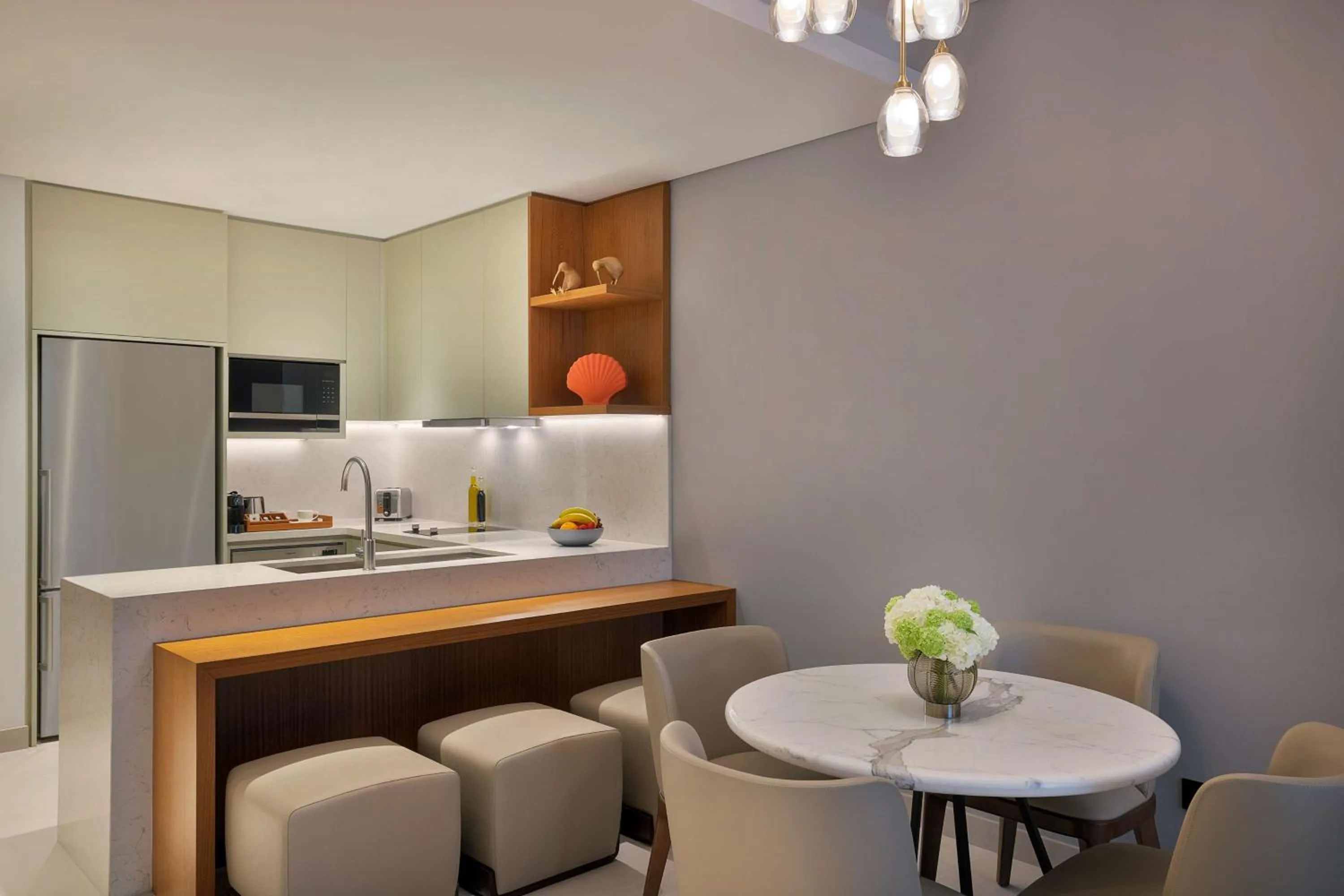 Kitchen or kitchenette in DoubleTree by Hilton Sharjah Waterfront Hotel And Residences
