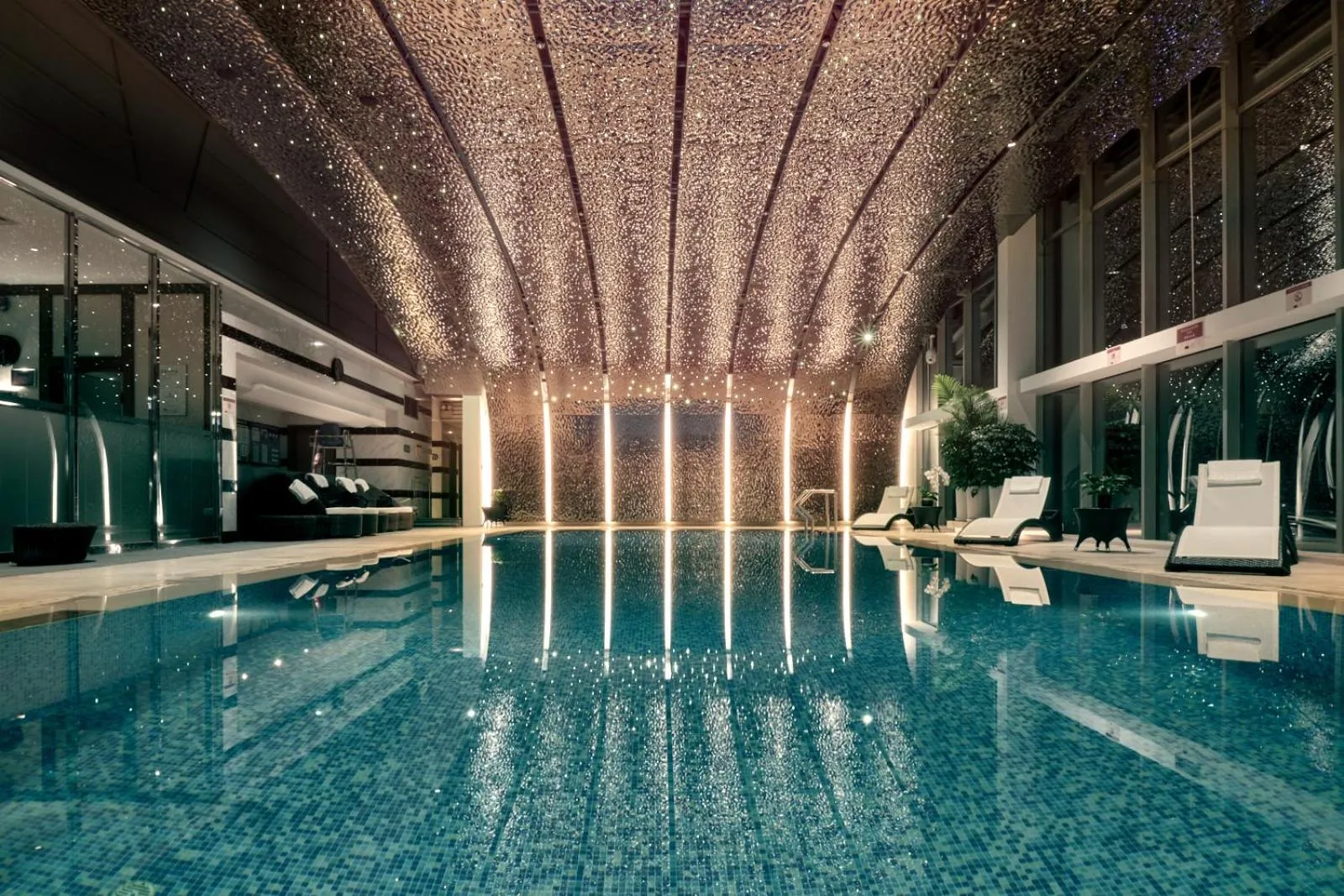 Swimming pool in Kempinski Hotel Beijing Yansha Center