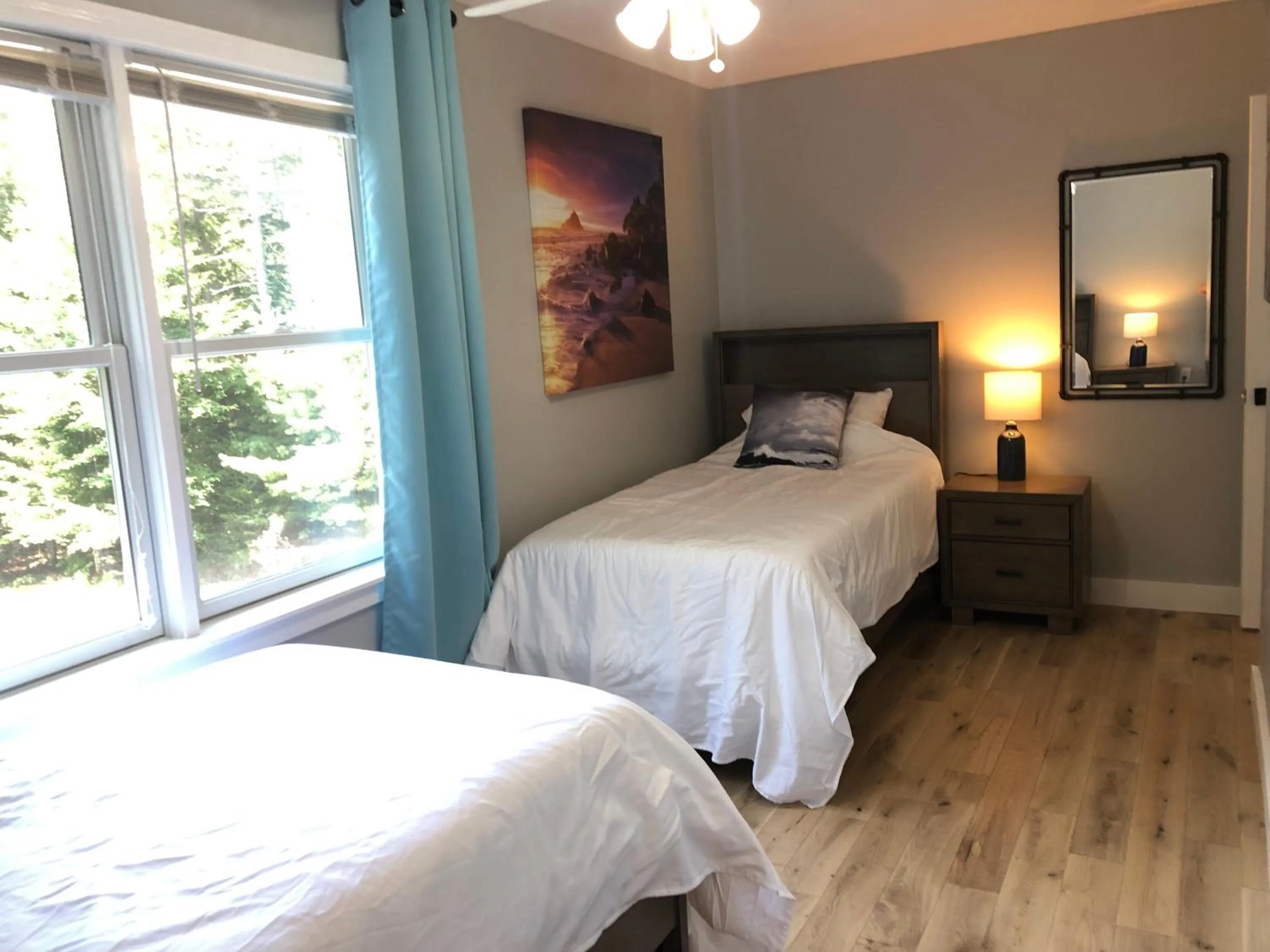 Bedroom, Bed in The Mighty Oaks Retreat,modern house Bar Harbor Acadia MDI