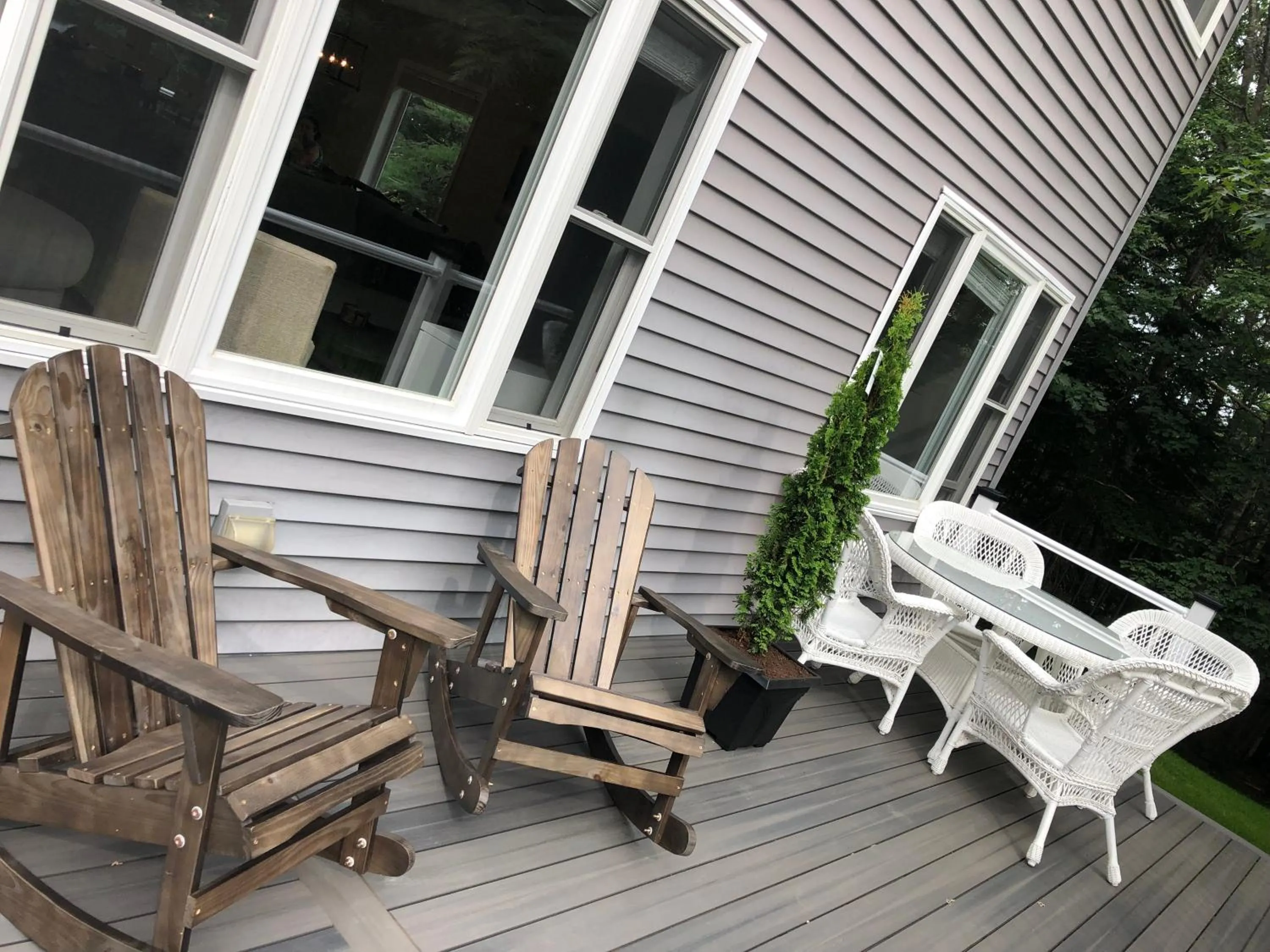 Balcony/Terrace in The Mighty Oaks Retreat,modern house Bar Harbor Acadia MDI