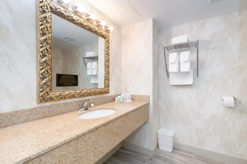 Bathroom in Bellissimo Hotel, Trademark by Wyndham Near Foxwoods Casino