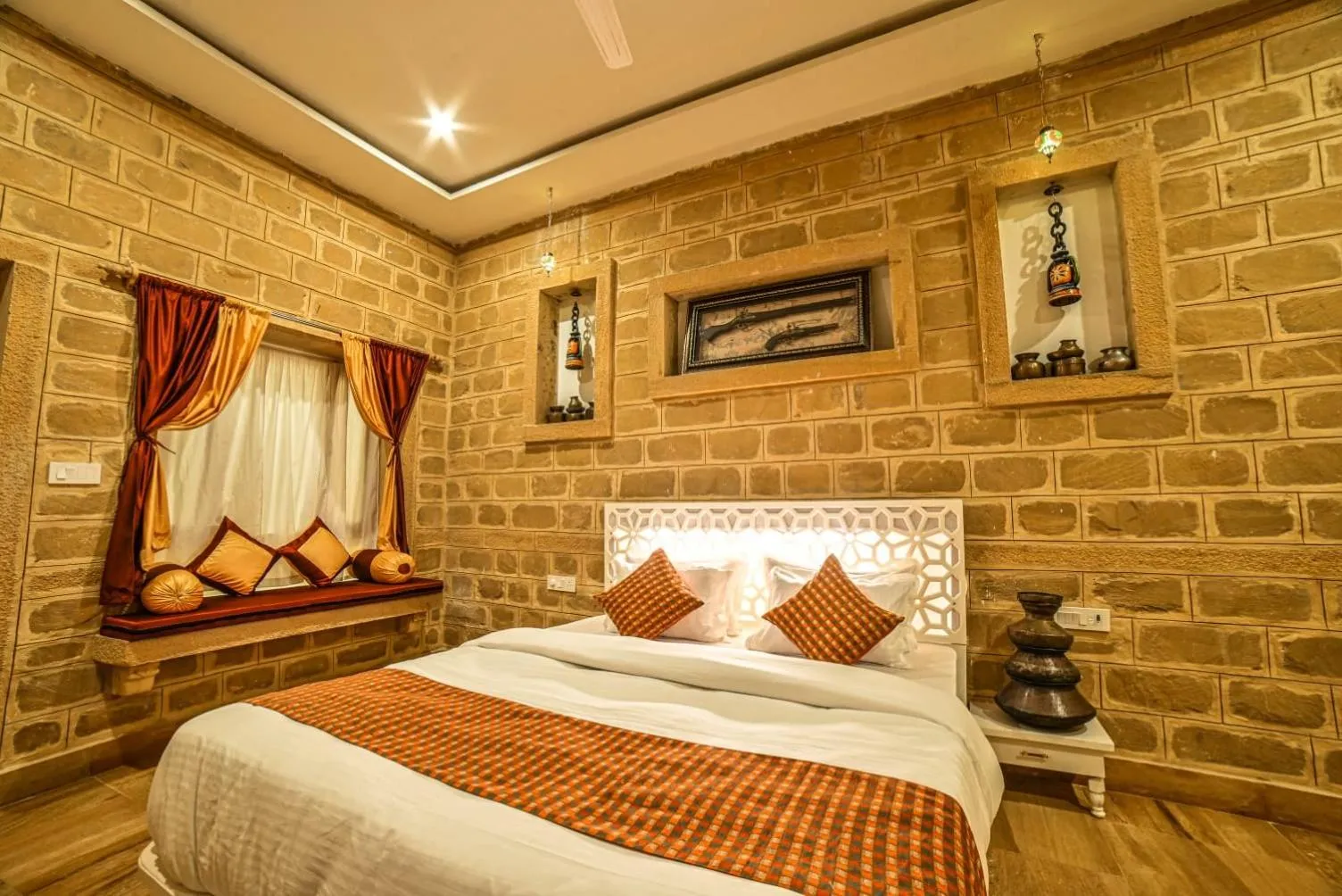 Bedroom, Bed in The Bheemgarh