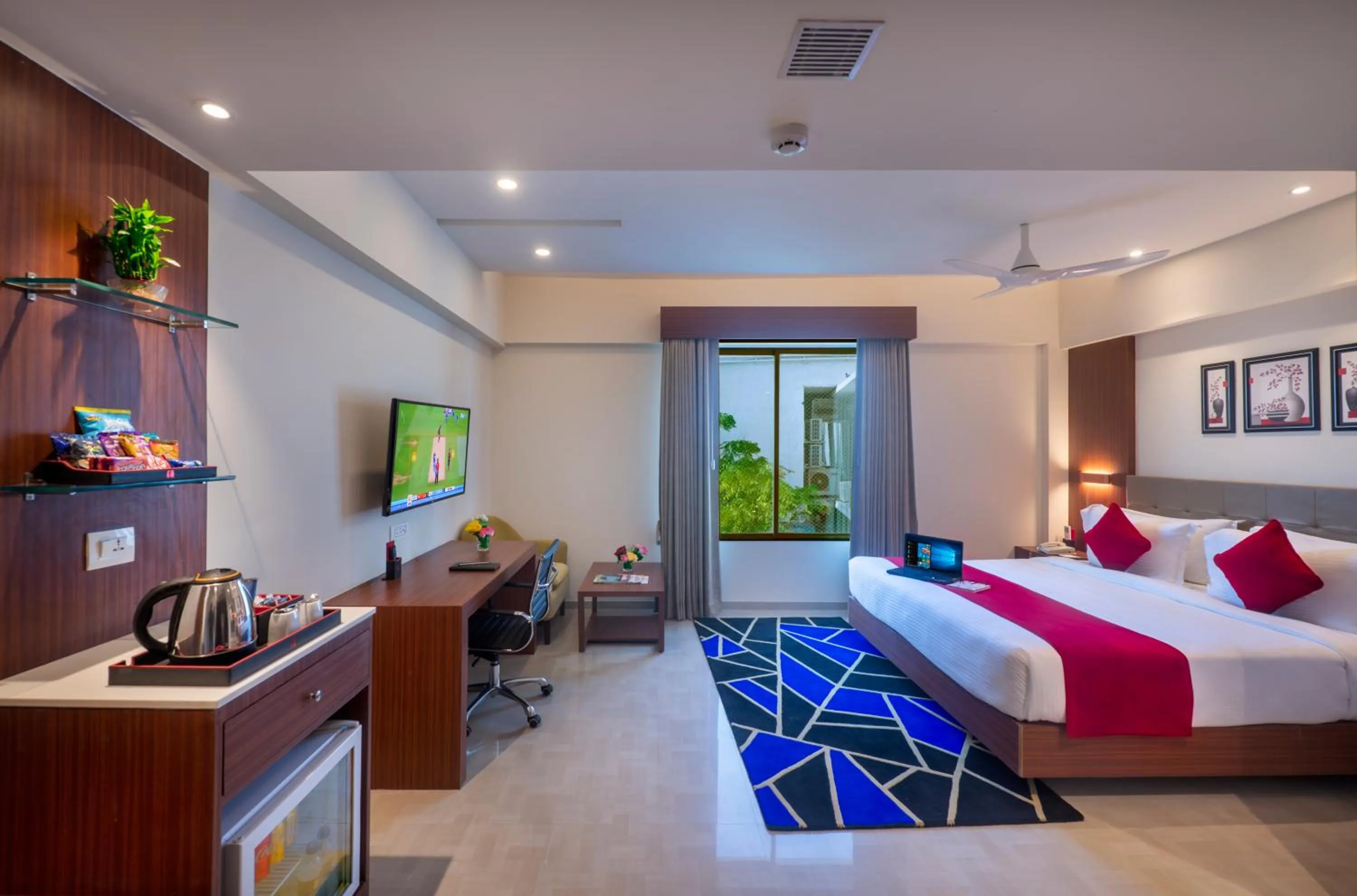 Bedroom, Bed in Lords Eco Inn Shapar Rajkot