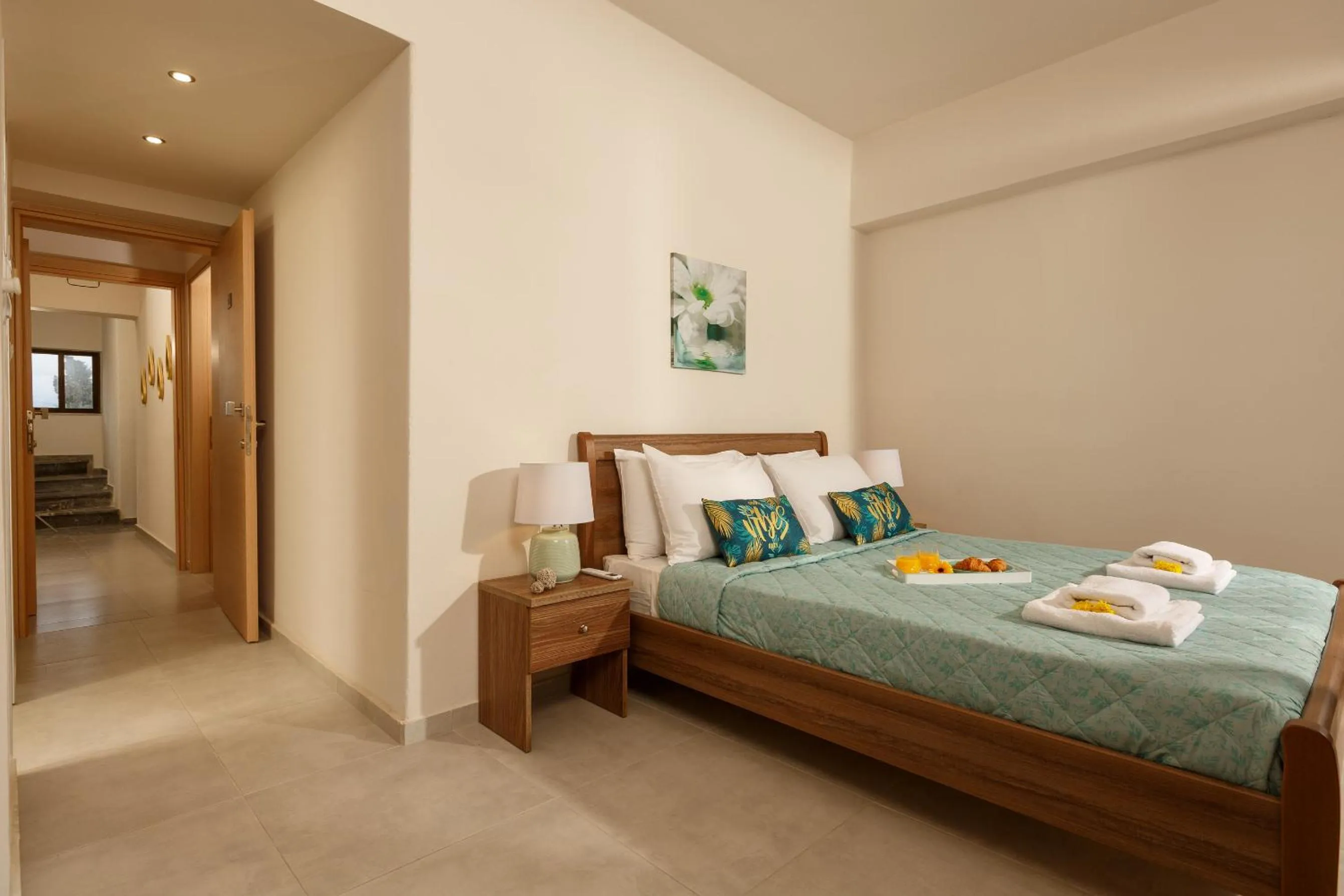 Bed in Asterion Luxury Studios Airport