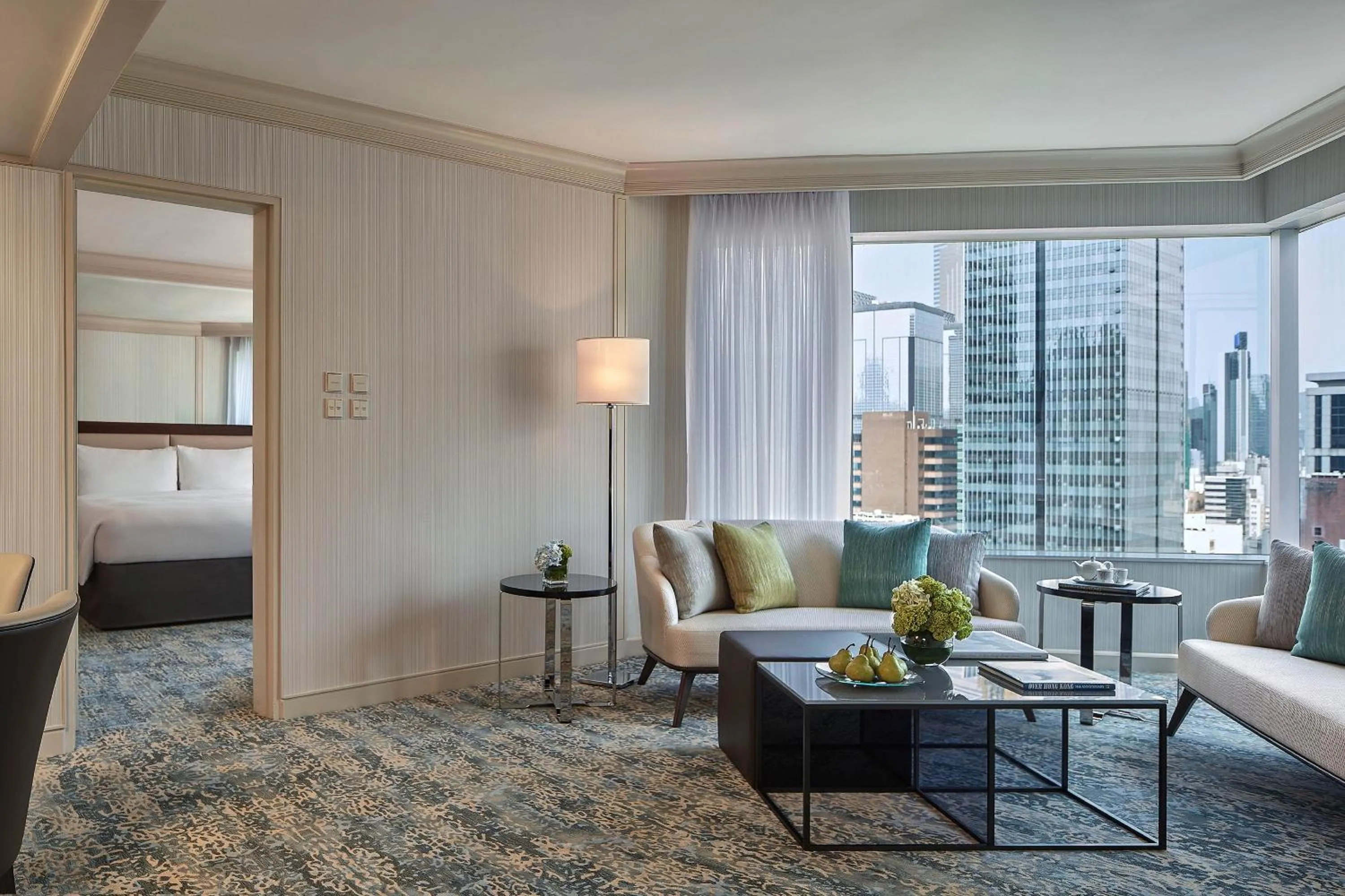 Living room in JW Marriott Hotel Hong Kong