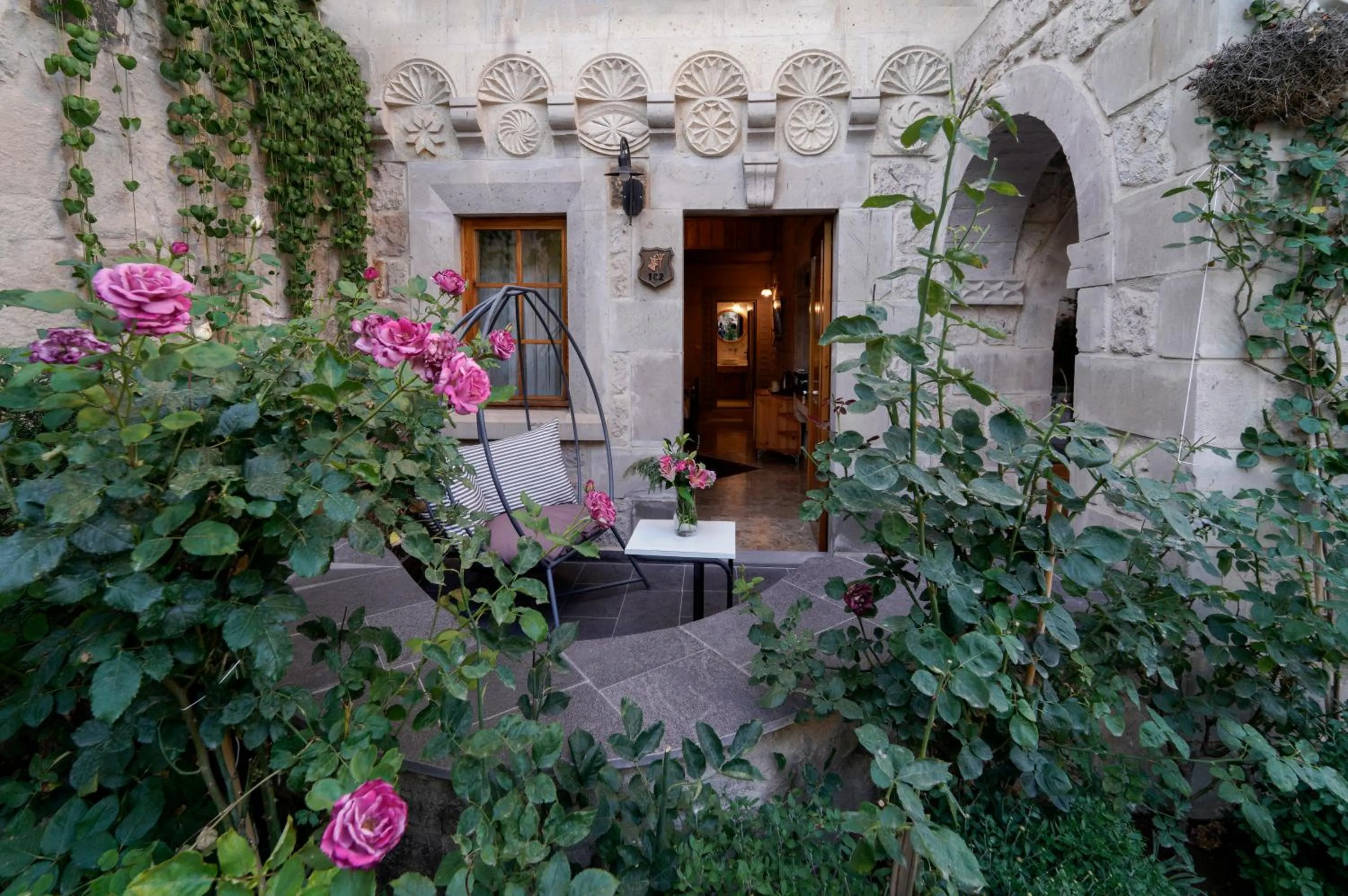 Garden view in Cratus Stone Palace