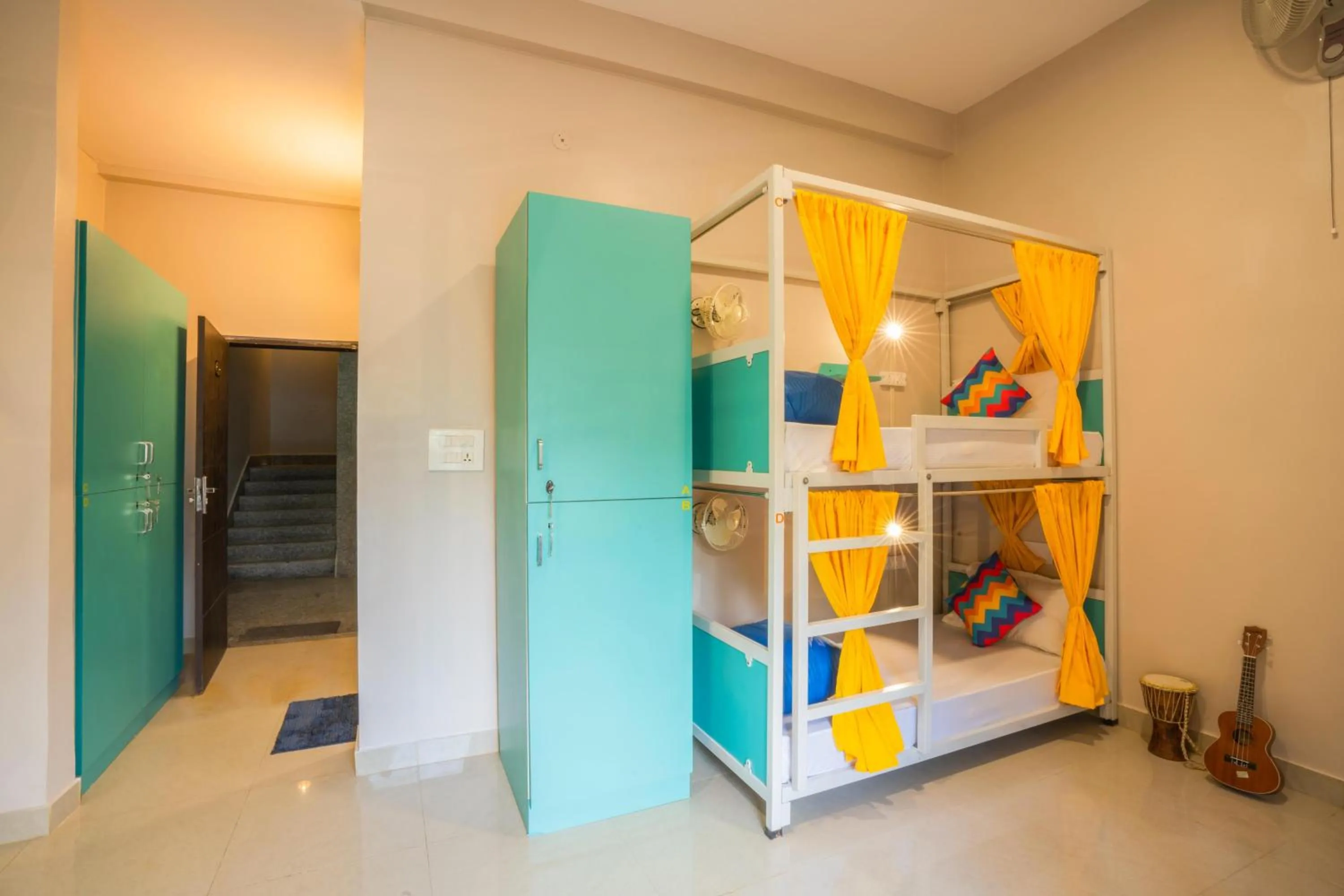 bunk bed in goSTOPS Rishikesh, Lakshman Jhula