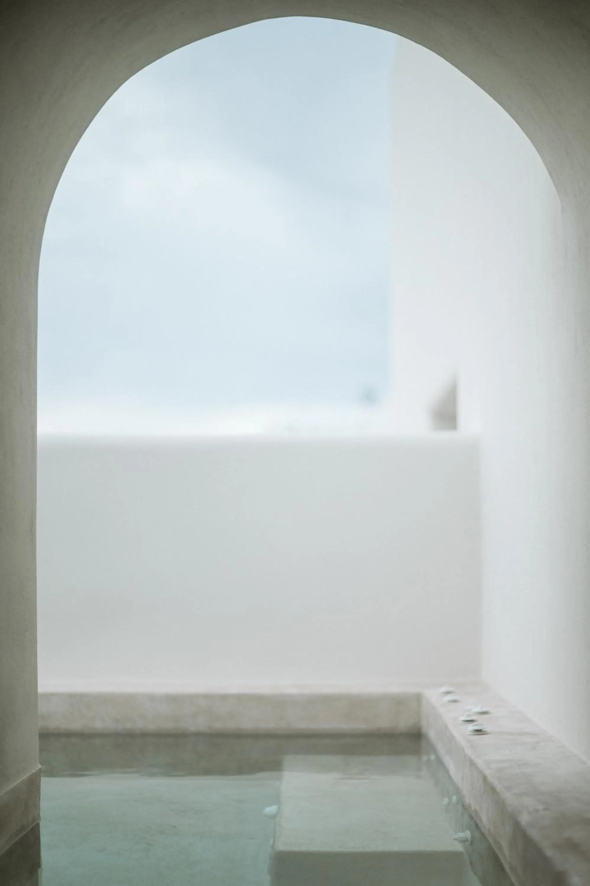 Hot Tub in Mod Santorini Vegan Accommodation