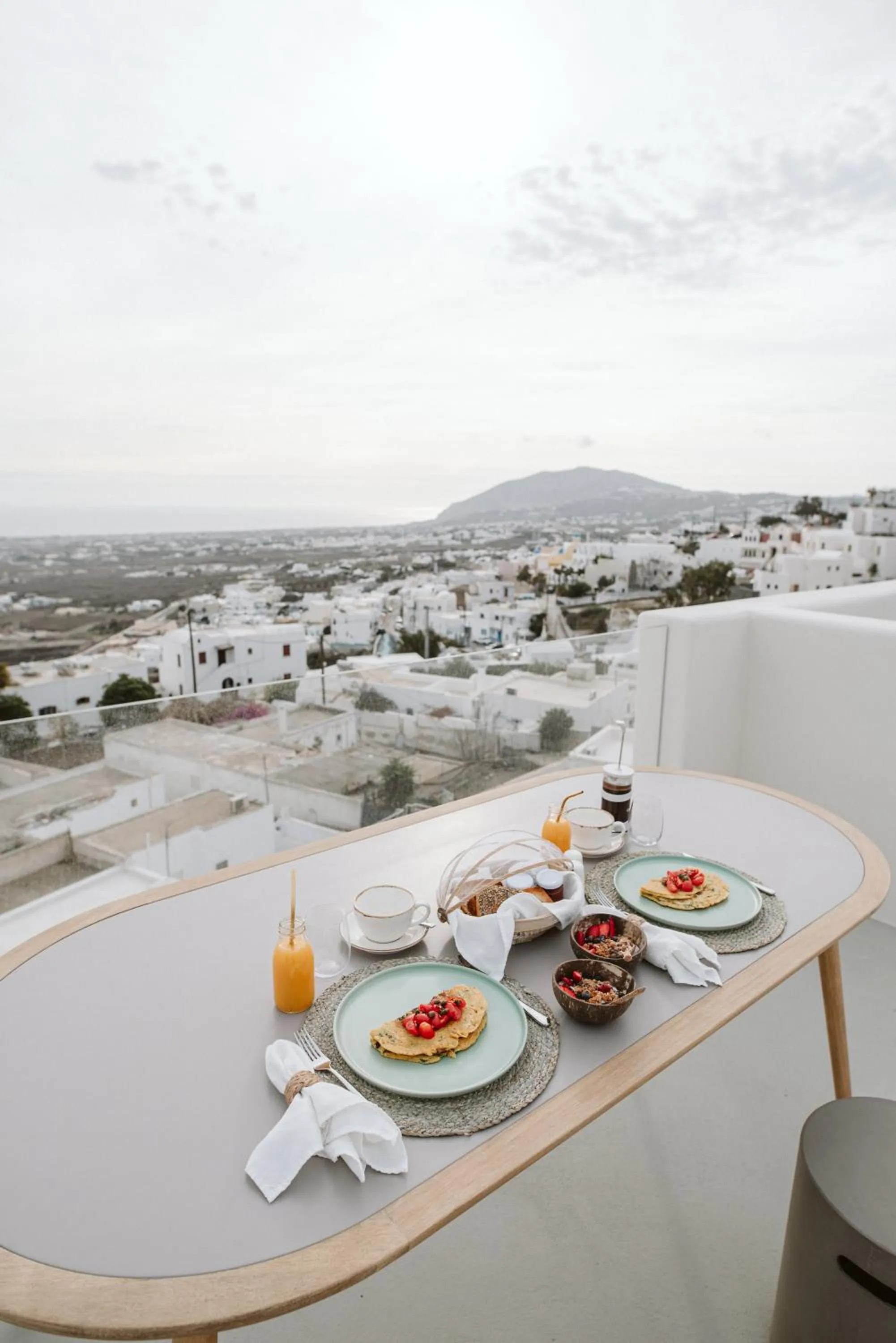 Balcony/Terrace in Mod Santorini Vegan Accommodation