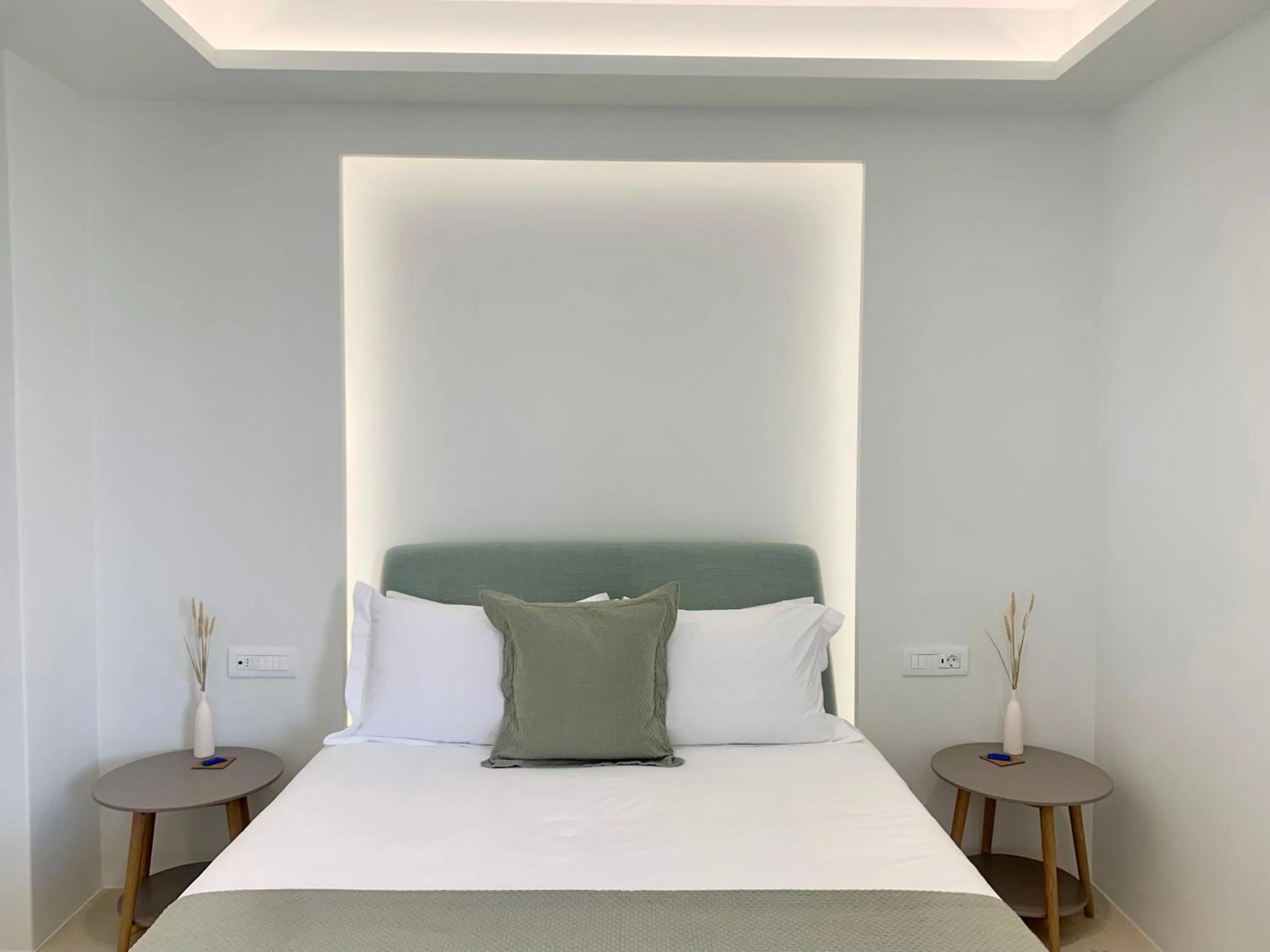 Bedroom in Mod Santorini Vegan Accommodation