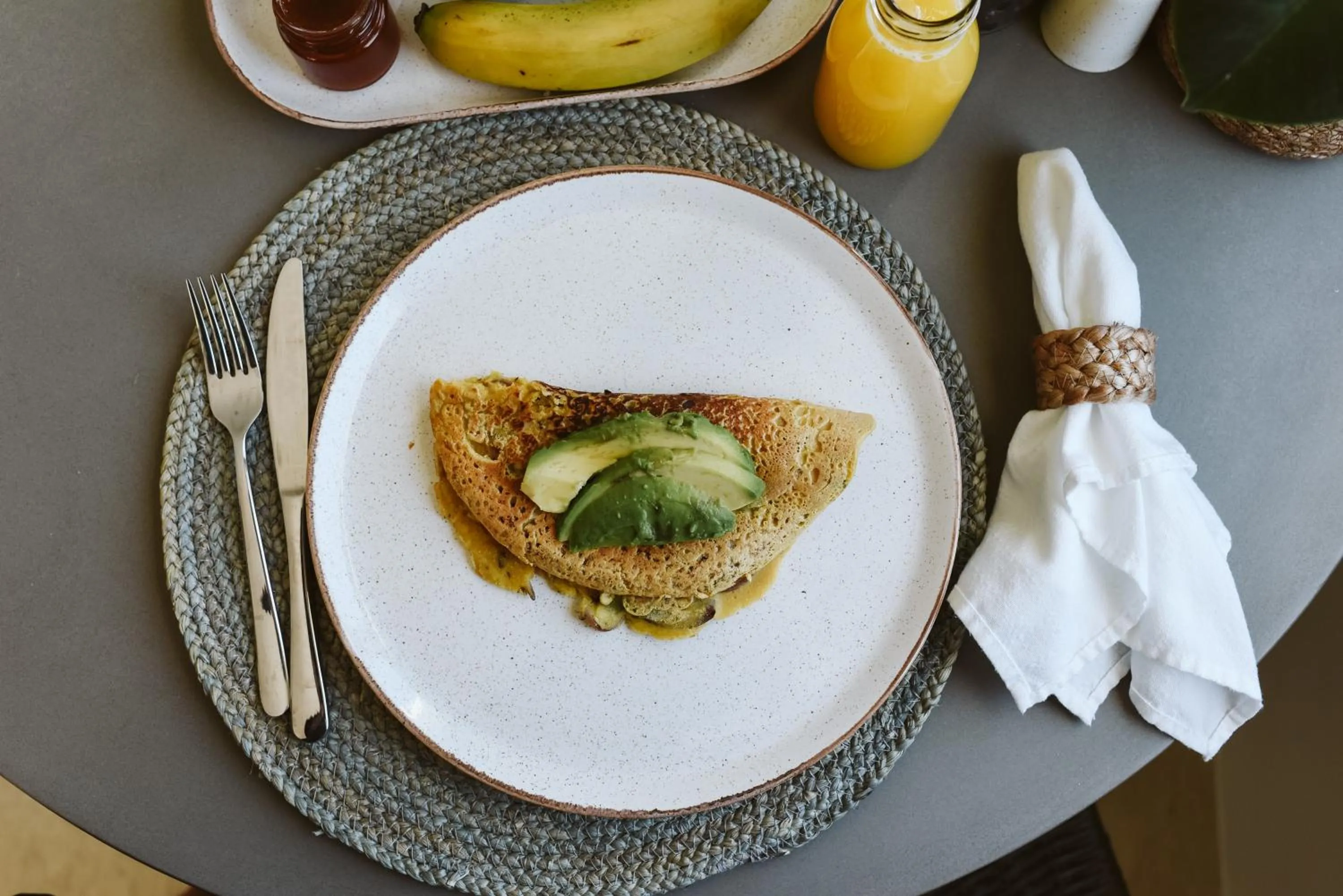 Breakfast in Mod Santorini Vegan Accommodation