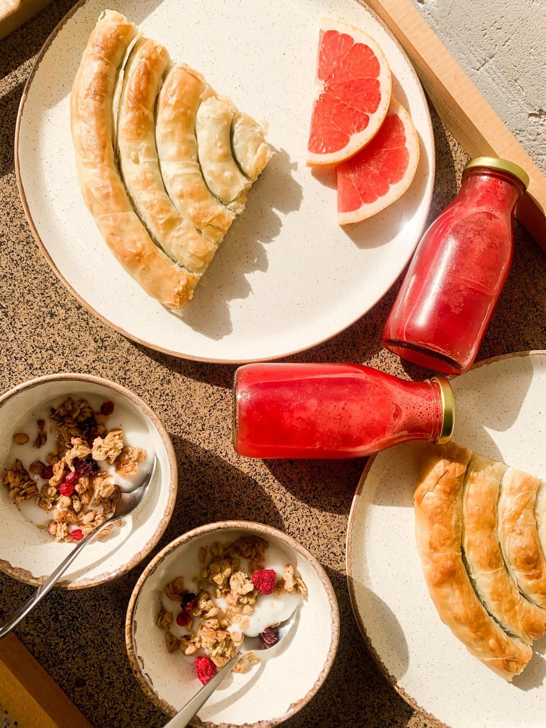 Breakfast in Mod Santorini Vegan Accommodation