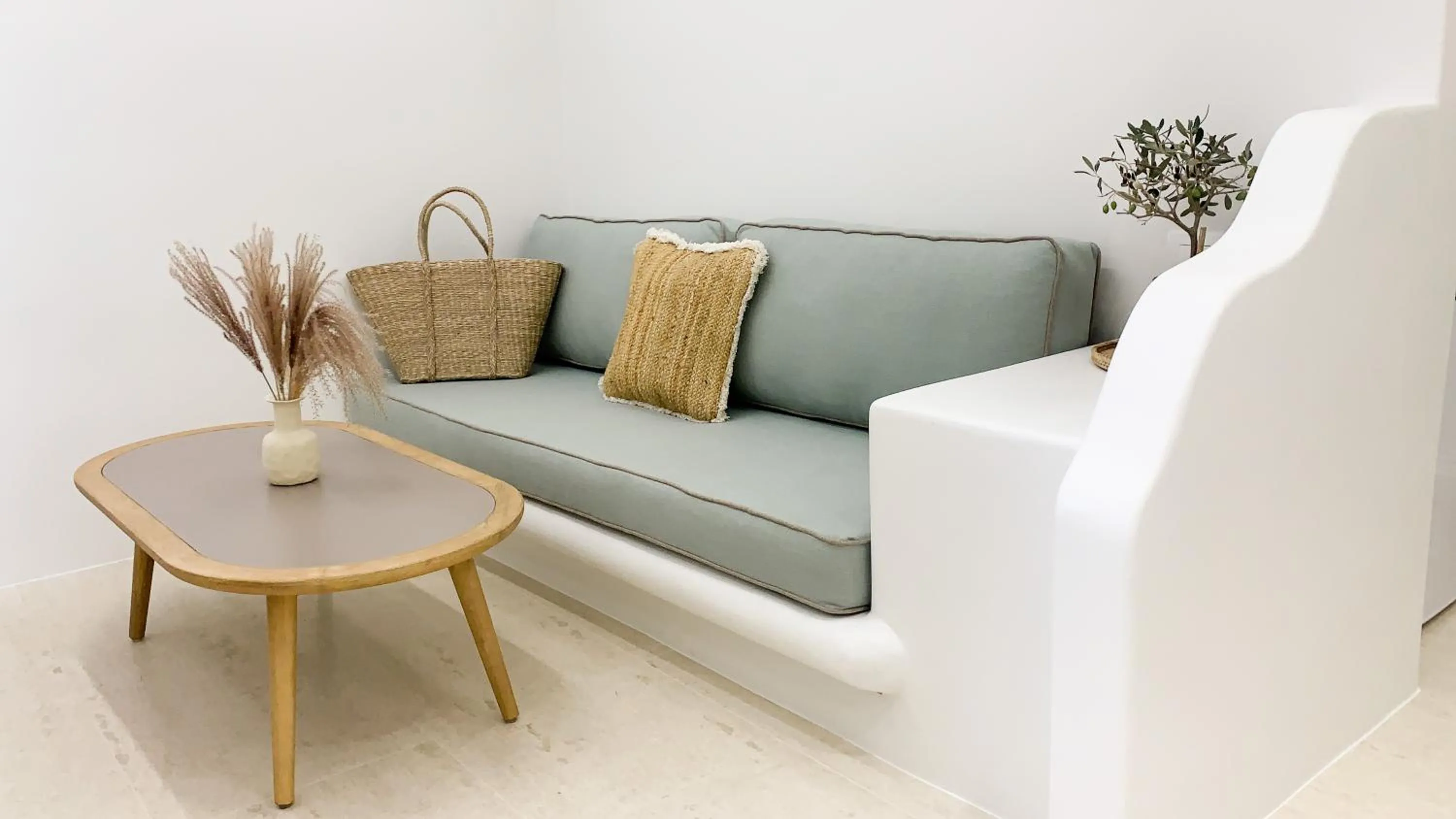 Living room in Mod Santorini Vegan Accommodation