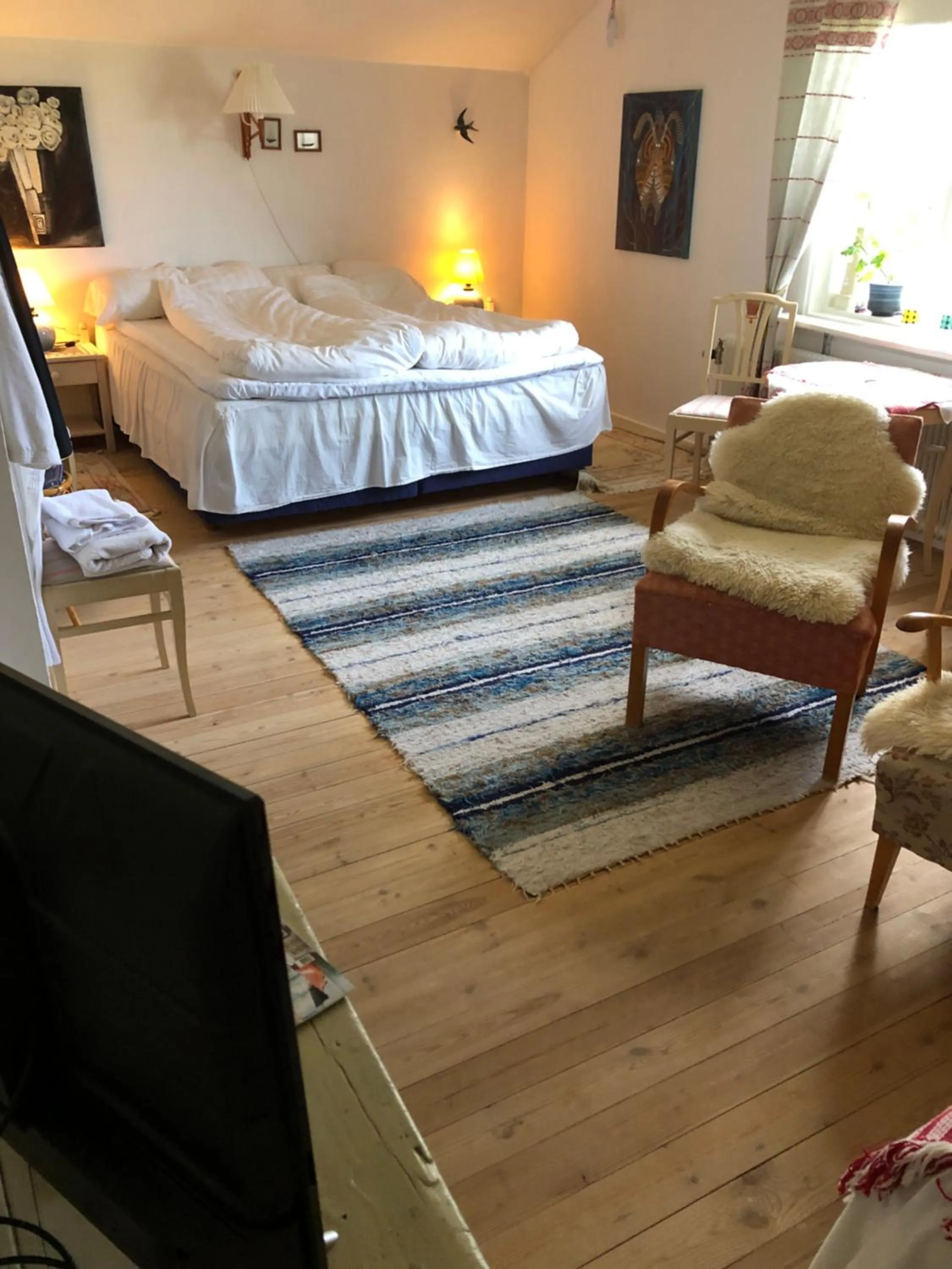 Bed in Långhedgården Bed & Breakfast