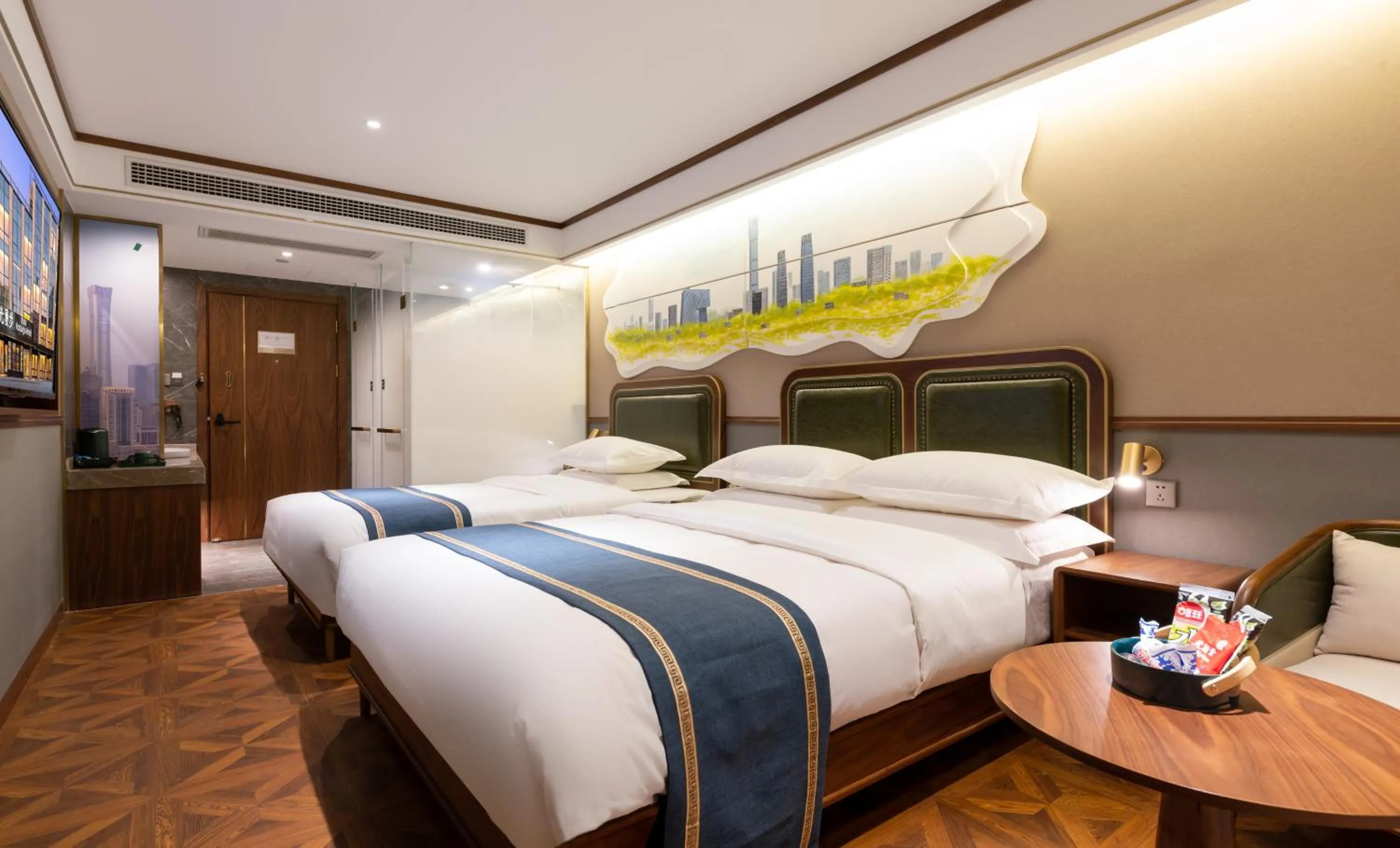 Bed in Nost algia S Hotel Beijing Guomao CBD 时光漫步S酒店 北京大望路地铁站店 Free fresh ground coffee,Free laundry service