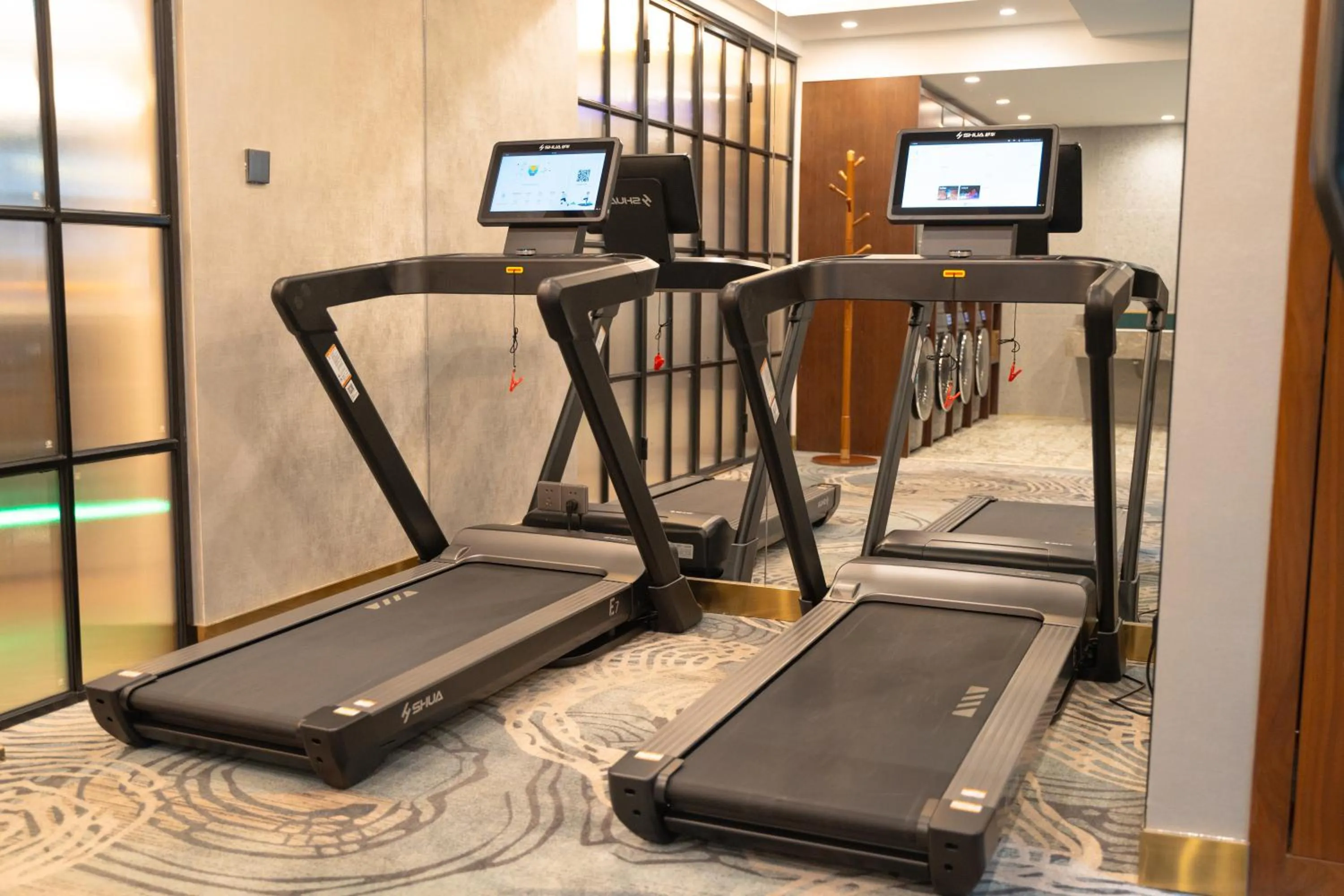 Fitness centre/facilities in Nost algia S Hotel Beijing Guomao CBD 时光漫步S酒店 北京大望路地铁站店 Free fresh ground coffee,Free laundry service