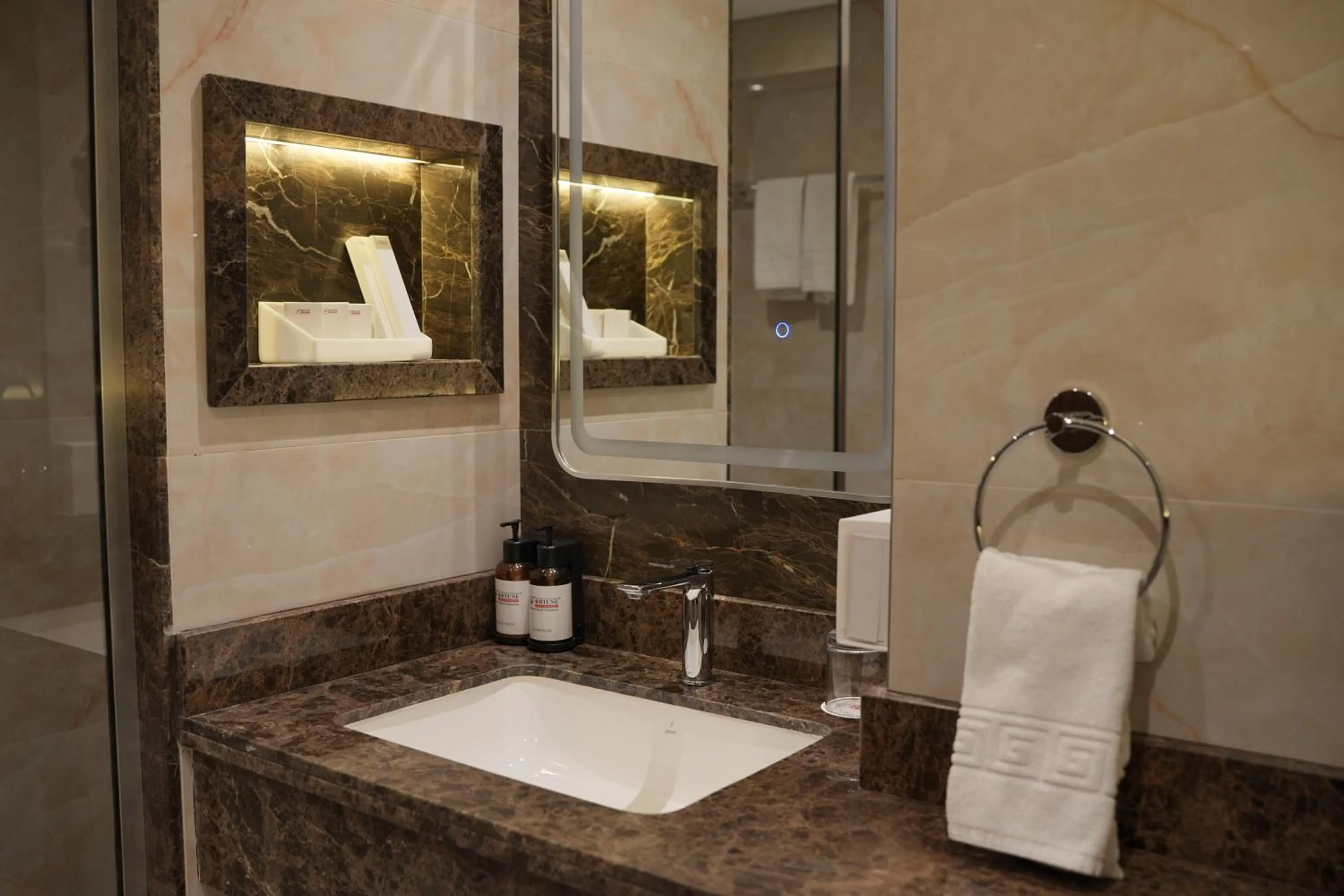 Bathroom in Dubai Grand Hotel by Fortune, Dubai Airport