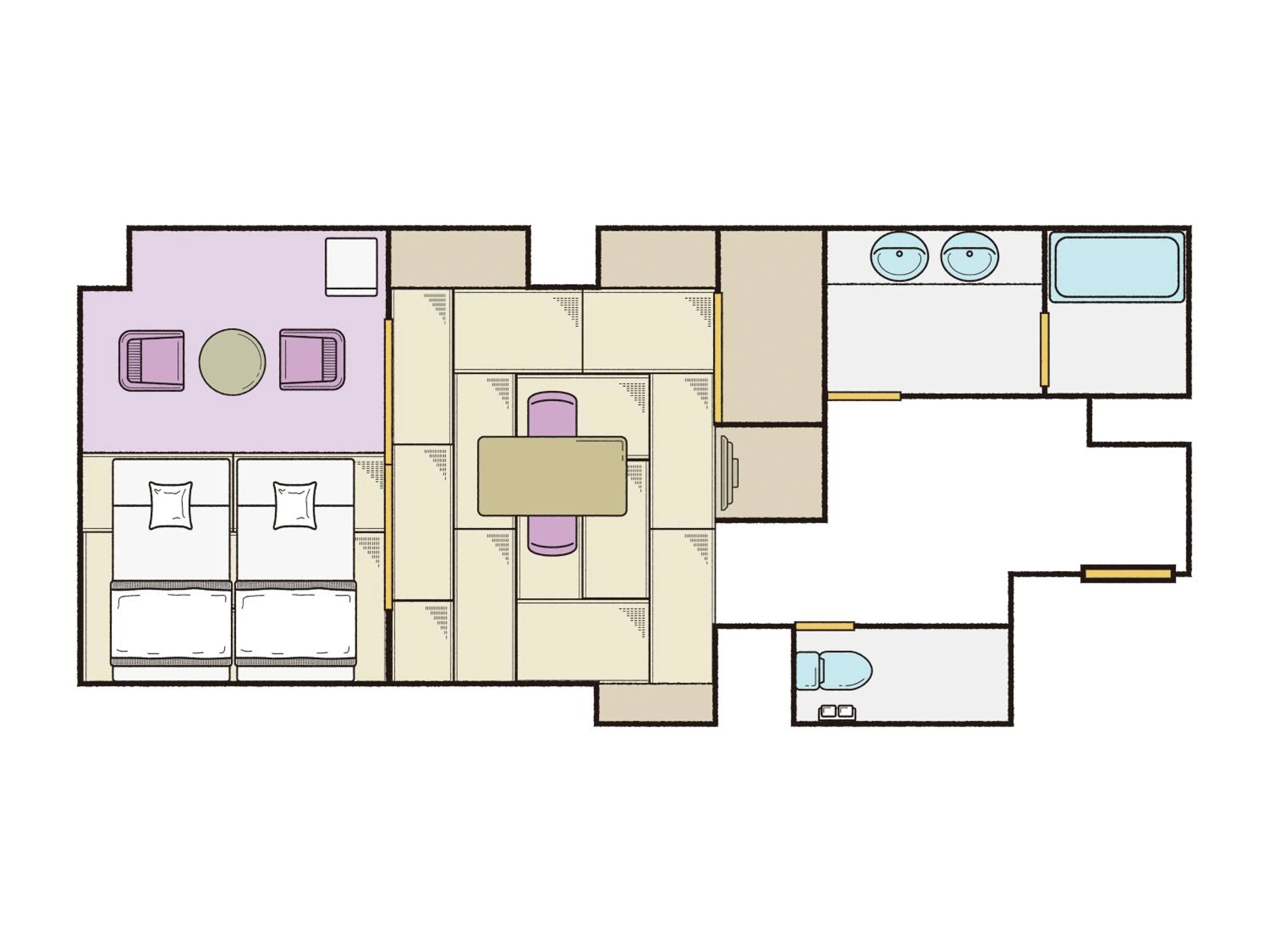 Photo of the whole room in KAMENOI HOTEL Nikko Yunishigawa All-Inclusive Resort