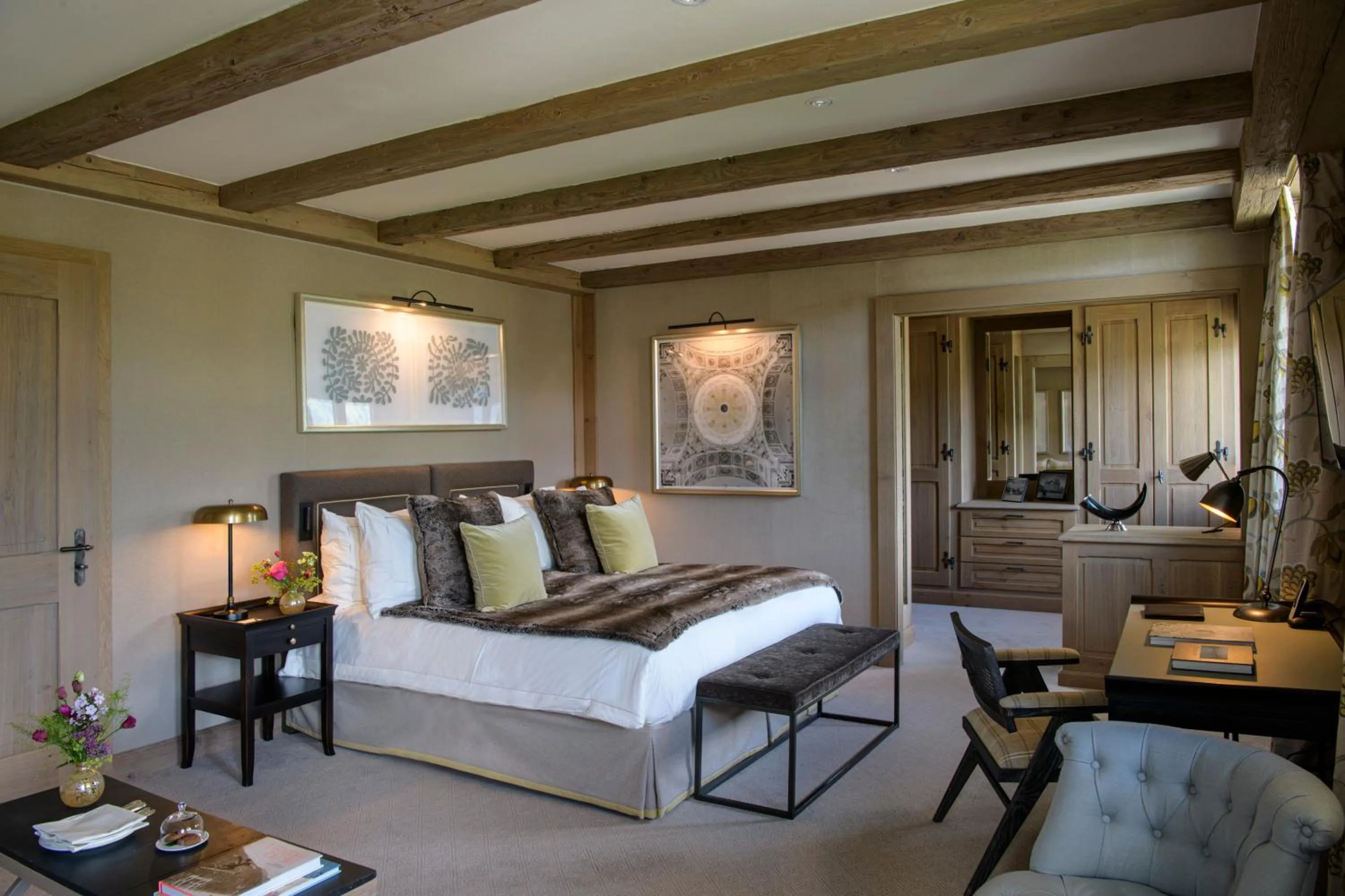 Bedroom, Bed in Gstaad Palace